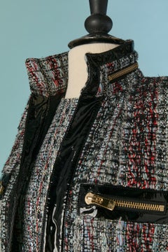 Ensemble veste et robe en tweed et motifs noirs ALEXANDRE VAUTHIER