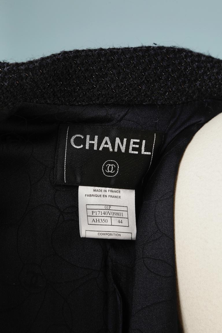 Tweed and lurex skirt suit with short sleeves Chanel For Sale 5