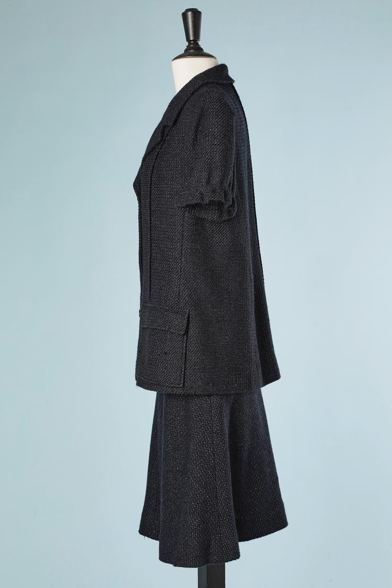 Tweed and lurex skirt suit with short sleeves Chanel For Sale 4