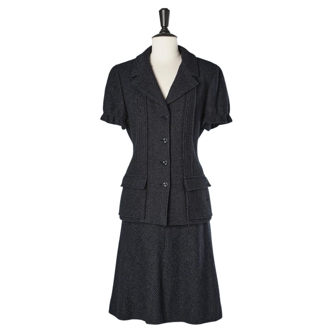 Tweed and lurex skirt suit with short sleeves Chanel 