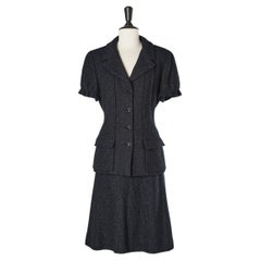 Tweed and lurex skirt suit with short sleeves Chanel 