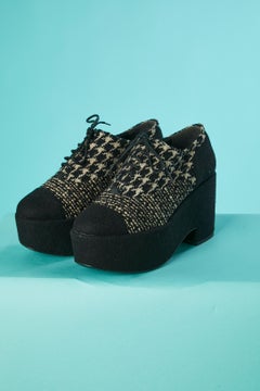 Tweed and wool platform derbies Chanel NEW