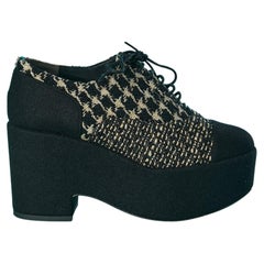 Tweed and wool platform derbies Chanel NEW 