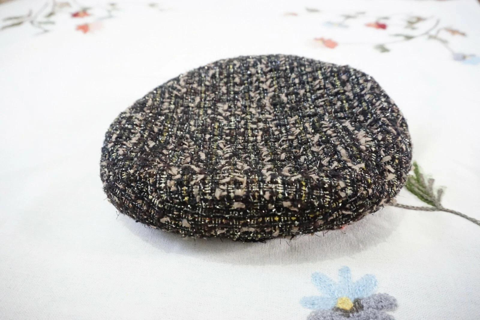 Tweed Baker Boy Hat Berets Newsboy Women Cap Black Brown Grey Gold Check For Sale 1