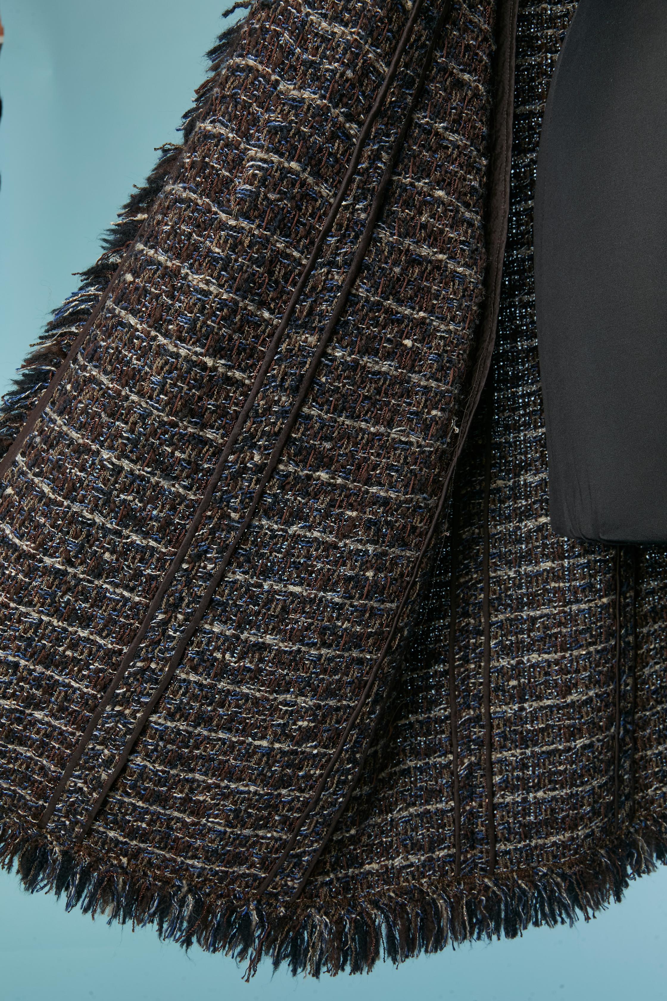 Manteau en tweed bord à bord CHANEL en vente 5