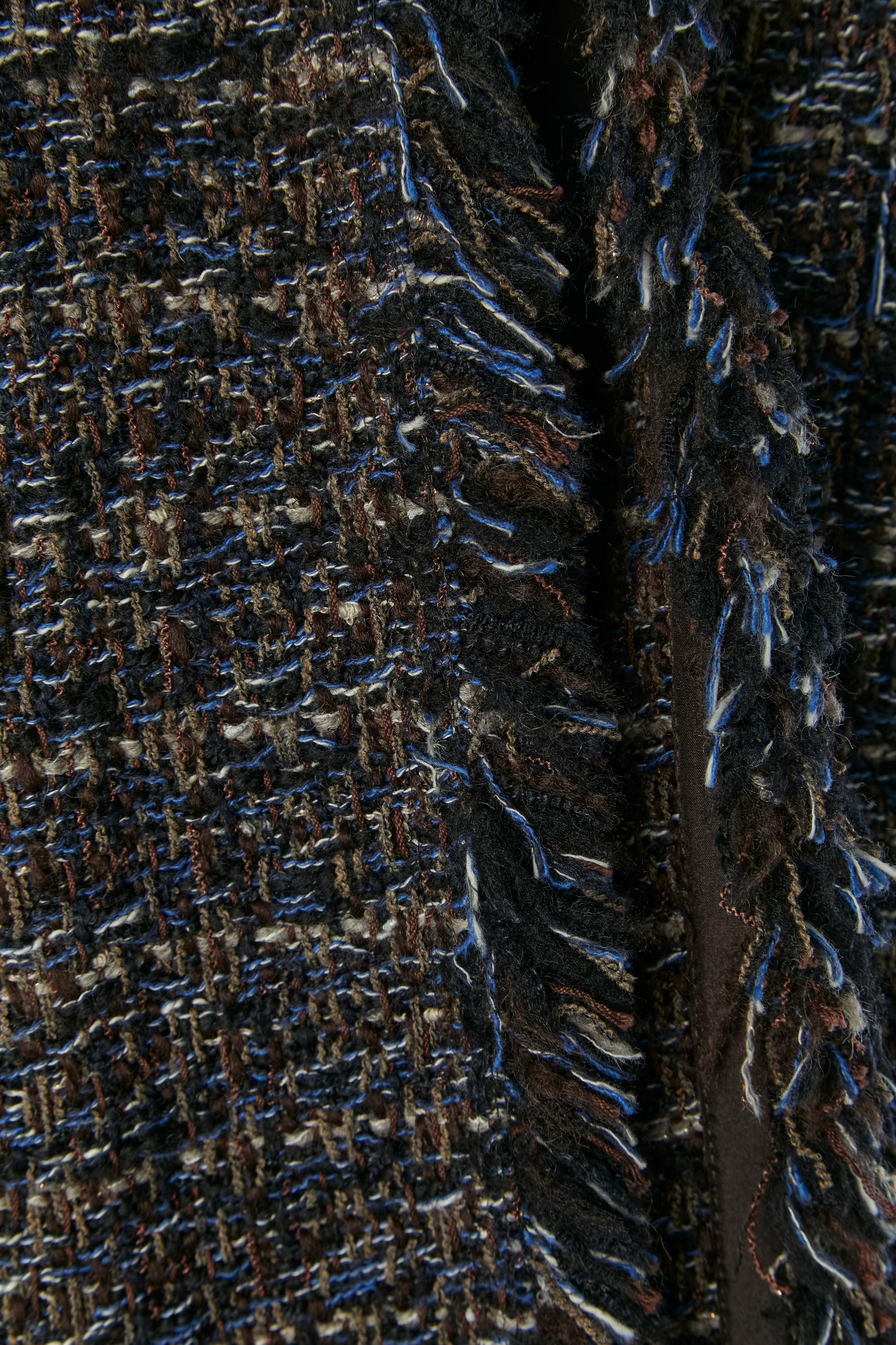 Manteau en tweed bord à bord CHANEL Pour femmes en vente