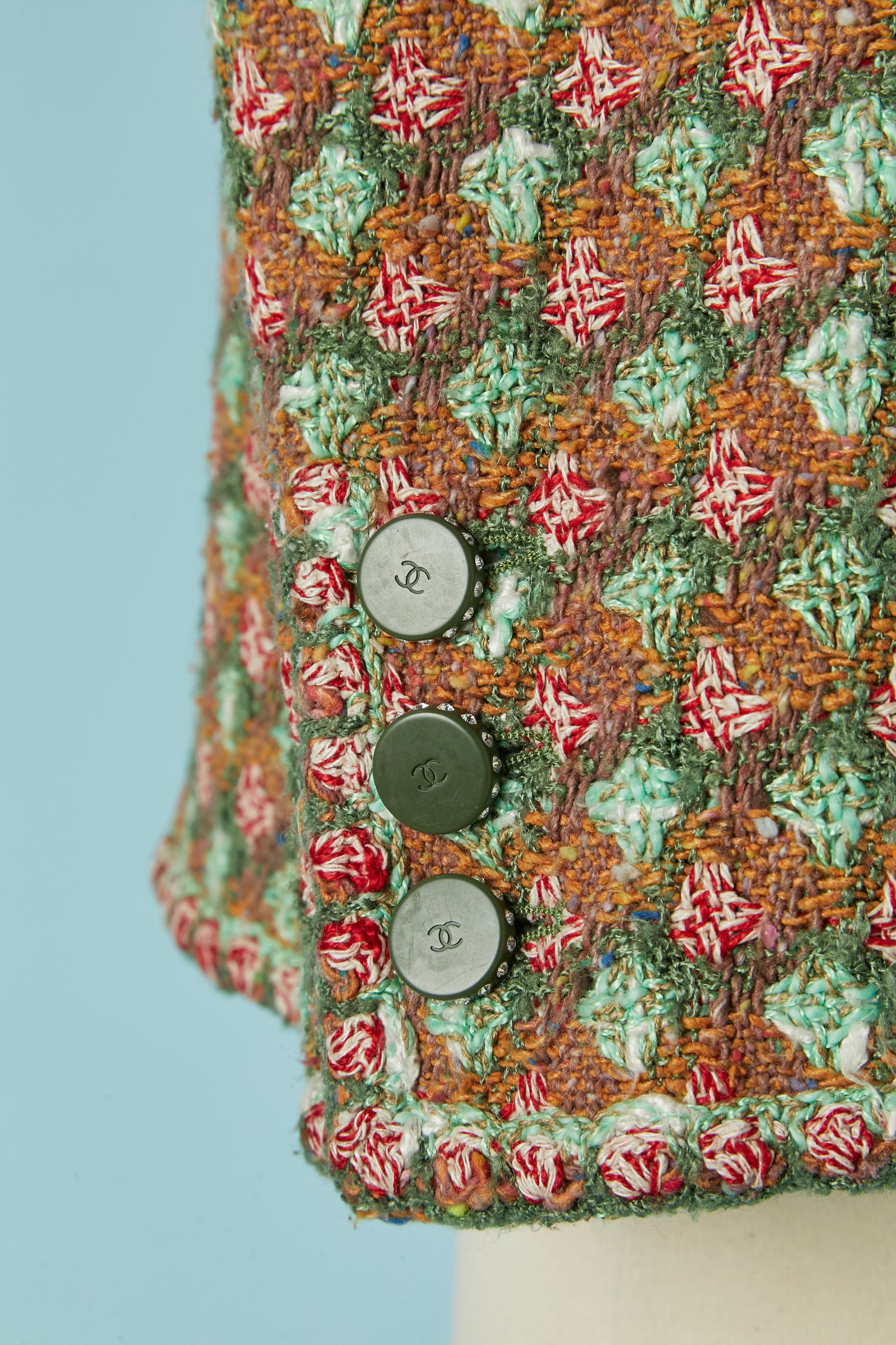Giacca in tweed da un bordo all'altro Chanel FW 2002 In condizioni ottime in vendita a Saint-Ouen-Sur-Seine, FR