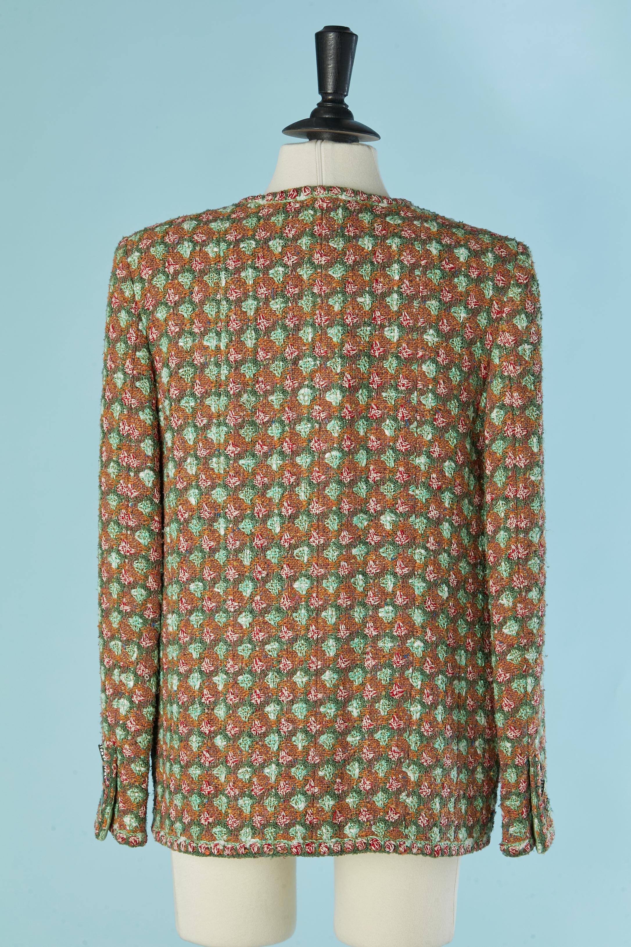 Giacca in tweed da un bordo all'altro Chanel FW 2002 in vendita 1
