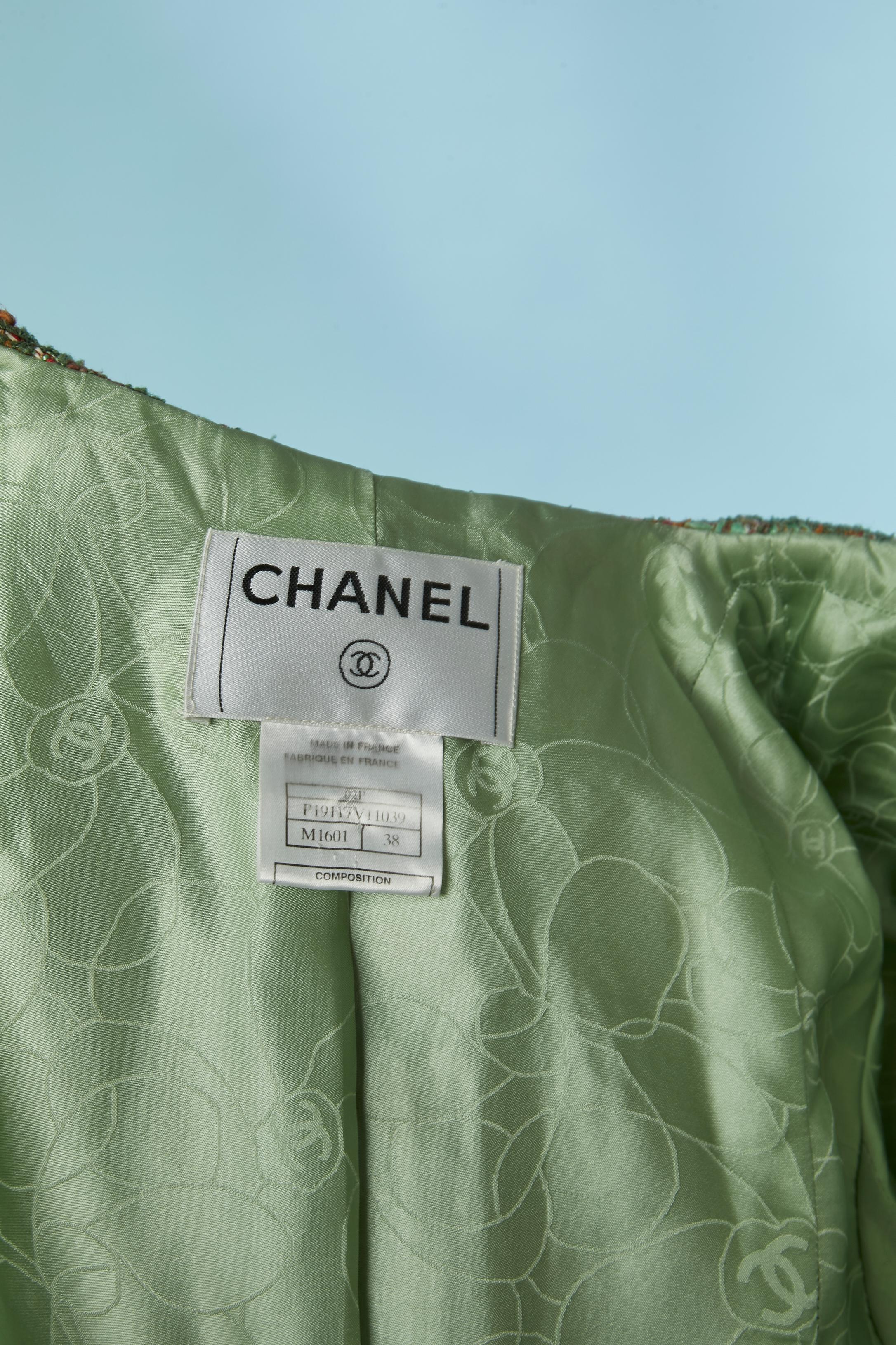 Giacca in tweed da un bordo all'altro Chanel FW 2002 in vendita 4
