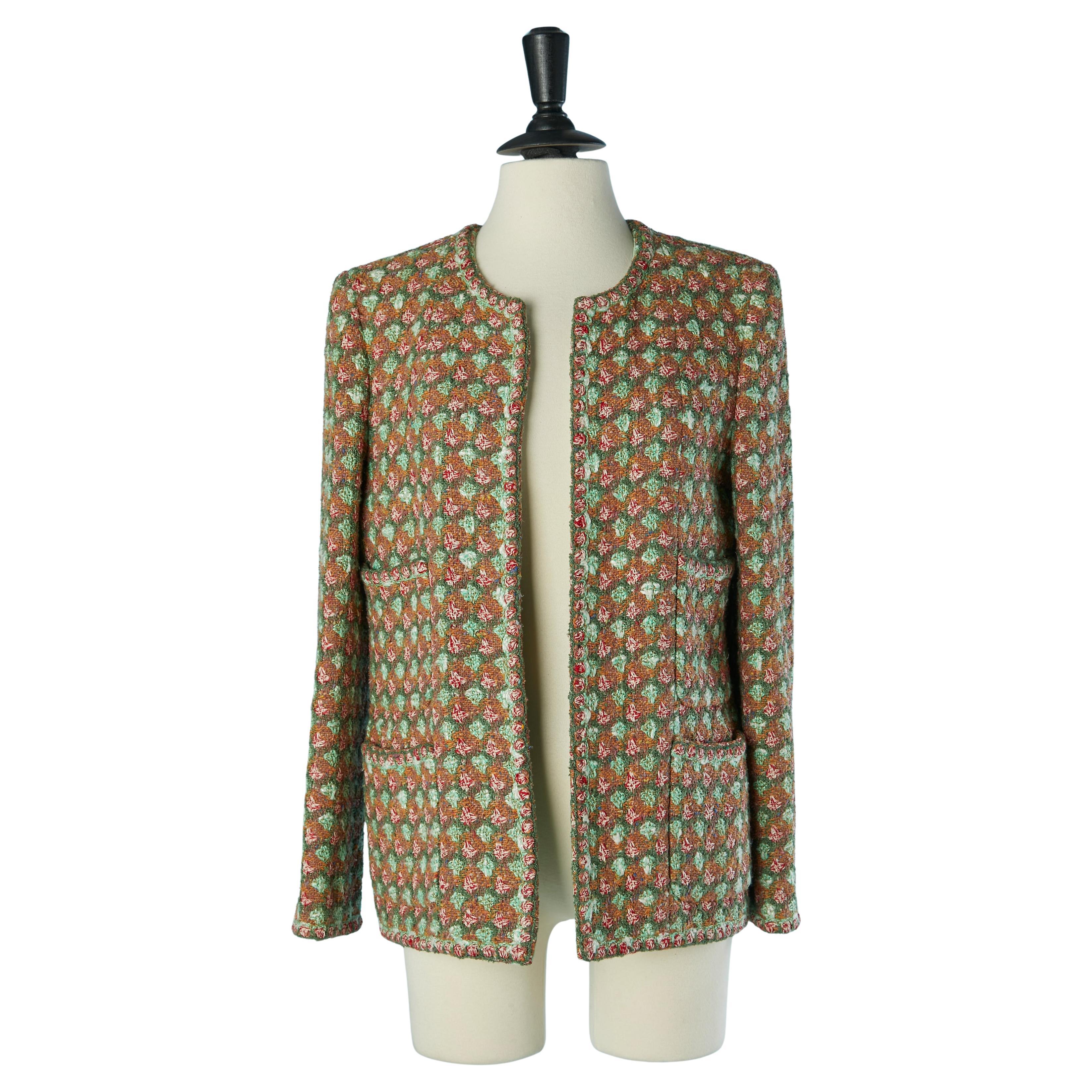 Giacca in tweed da un bordo all'altro Chanel FW 2002
