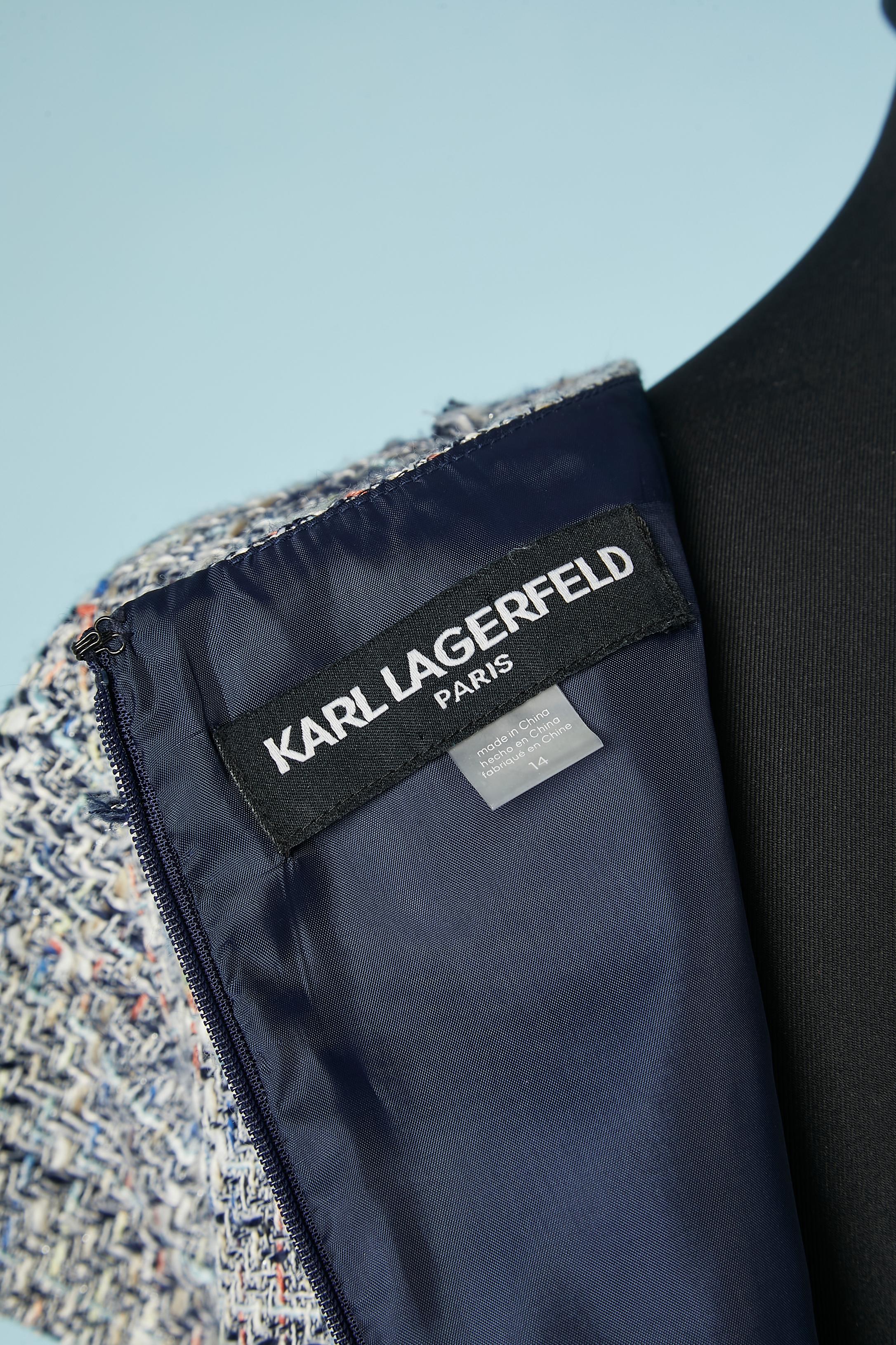 Tweed lurex cocktail dress Karl Lagerfeld  For Sale 1