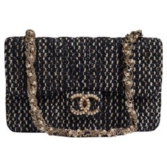 Chanel Tweed Tangled Pearl Chain Westminister Medium Flap Bag