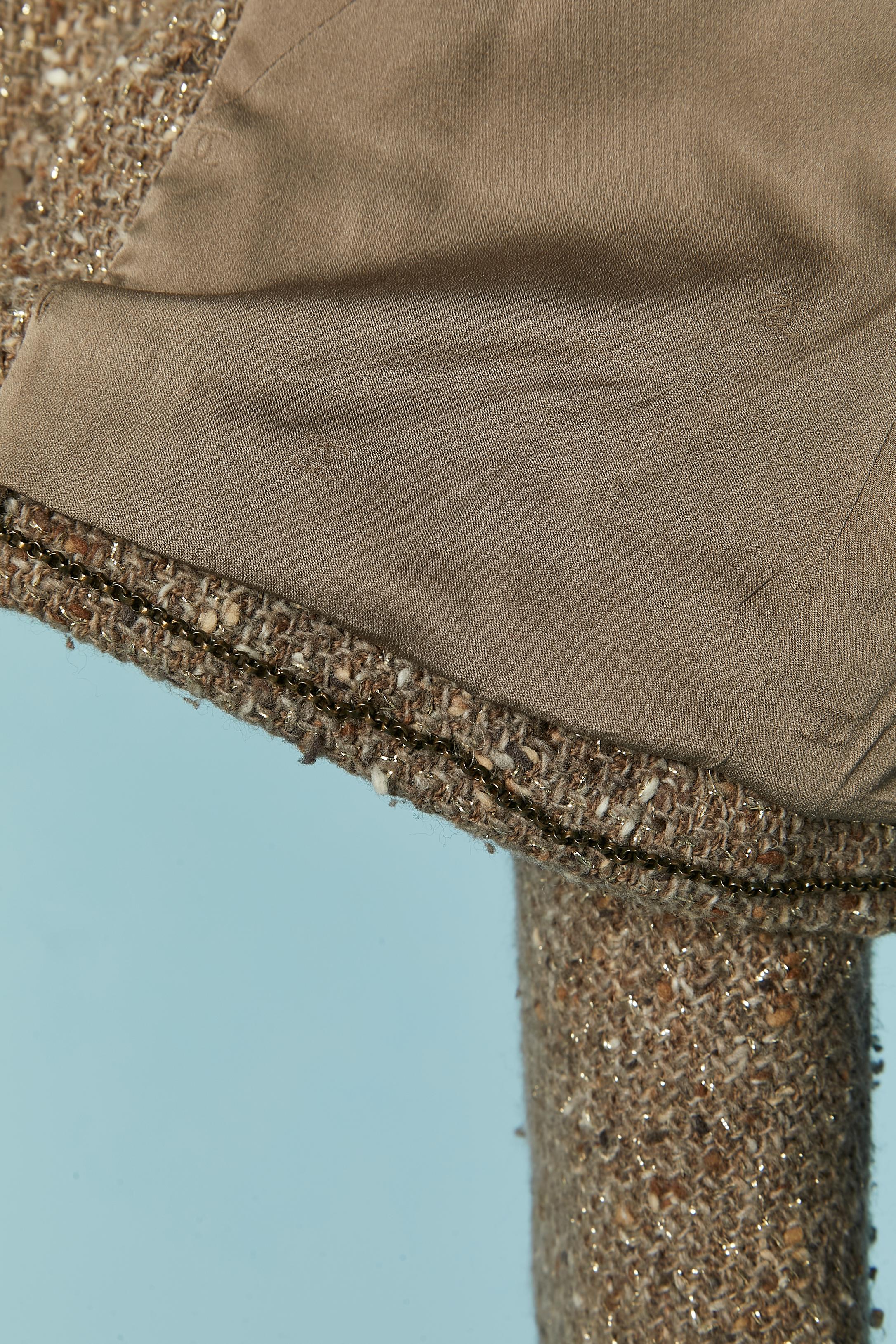 Giacca monopetto in tweed  con chiusura a scatto con marchio Chanel 1999 in vendita 5