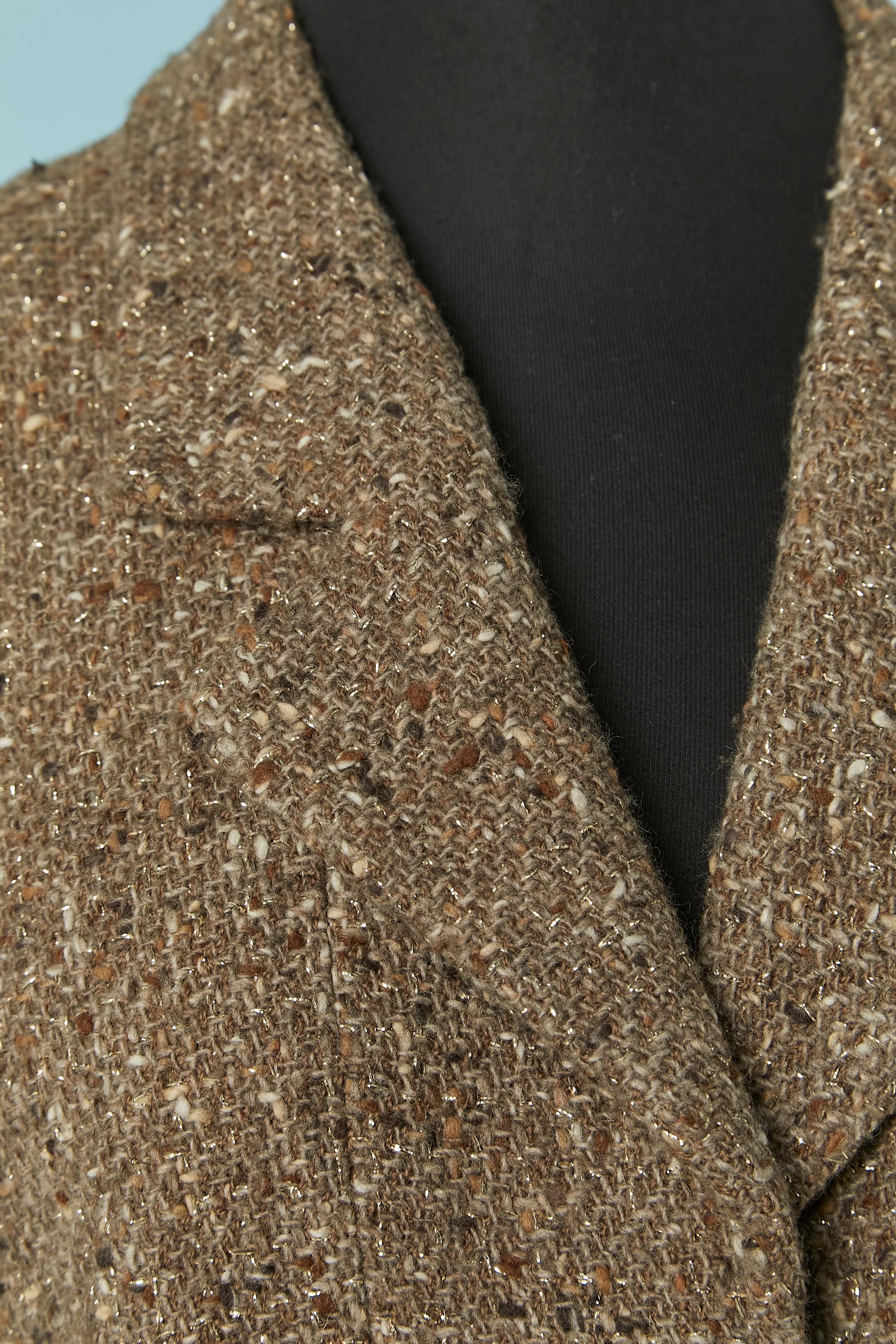 Donna Giacca monopetto in tweed  con chiusura a scatto con marchio Chanel 1999 in vendita