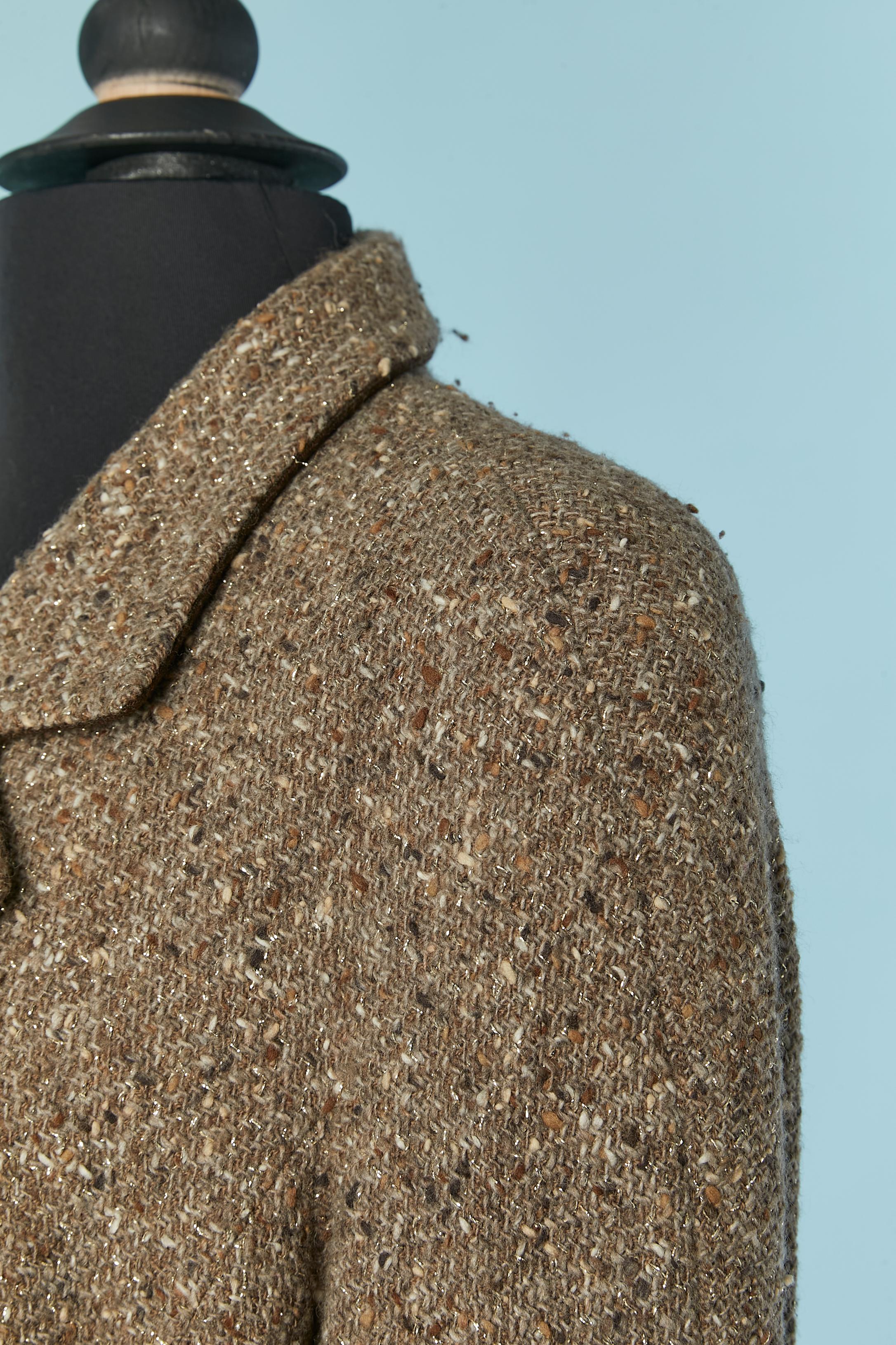 Giacca monopetto in tweed  con chiusura a scatto con marchio Chanel 1999 in vendita 2