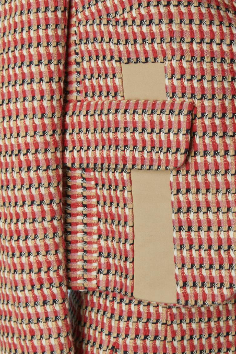 Traje de falda de tweed con estampado de cuadros CARVEN Marrón en venta
