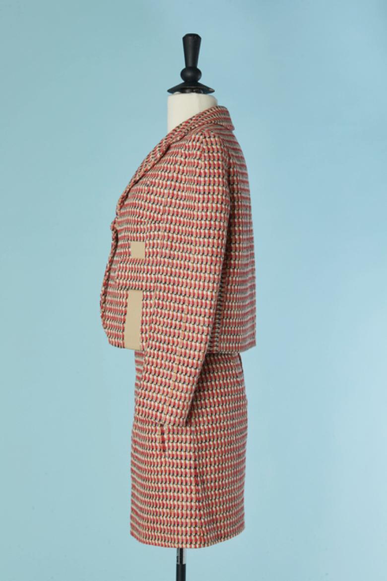 Traje de falda de tweed con estampado de cuadros CARVEN en Excelente estado para la venta en Saint-Ouen-Sur-Seine, FR