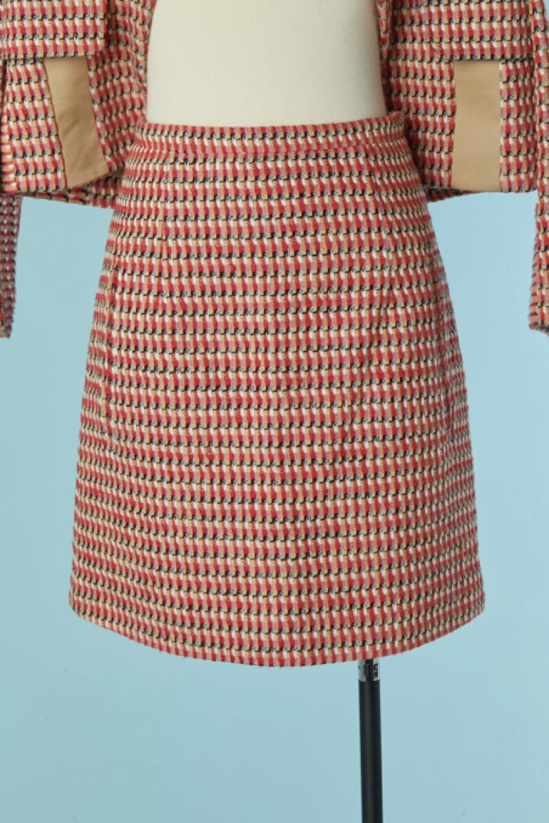 Traje de falda de tweed con estampado de cuadros CARVEN en venta 1