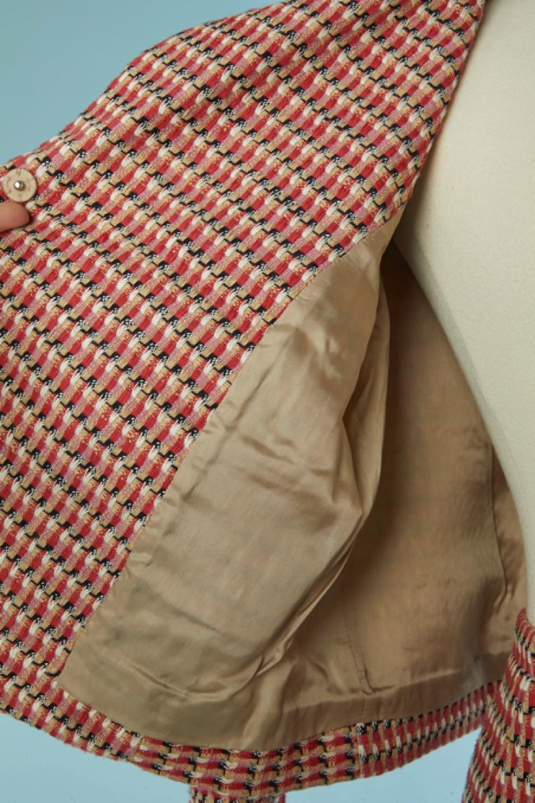 Traje de falda de tweed con estampado de cuadros CARVEN en venta 3