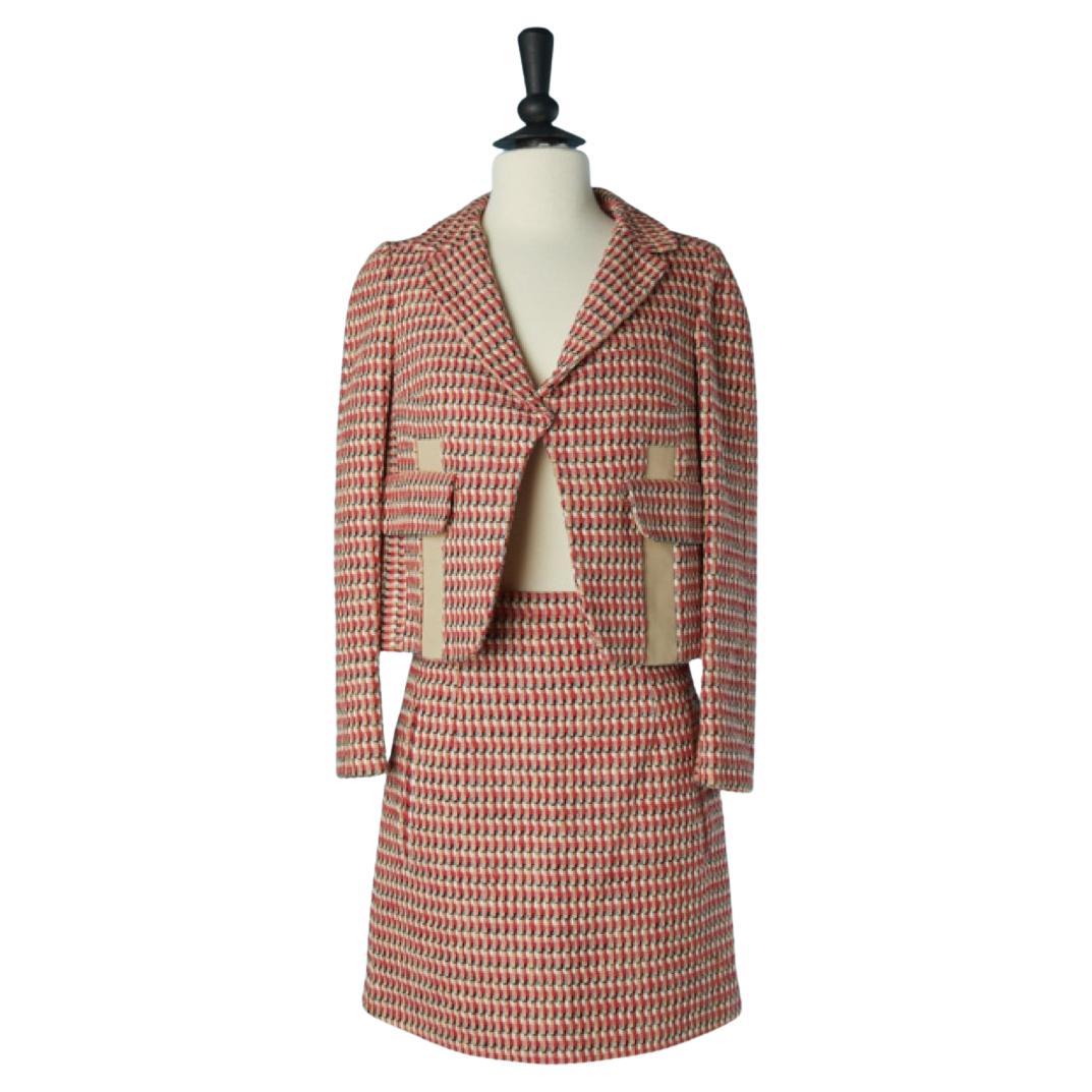 Traje de falda de tweed con estampado de cuadros CARVEN