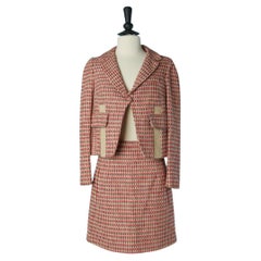 Costume jupe en tweed à carreaux Carven