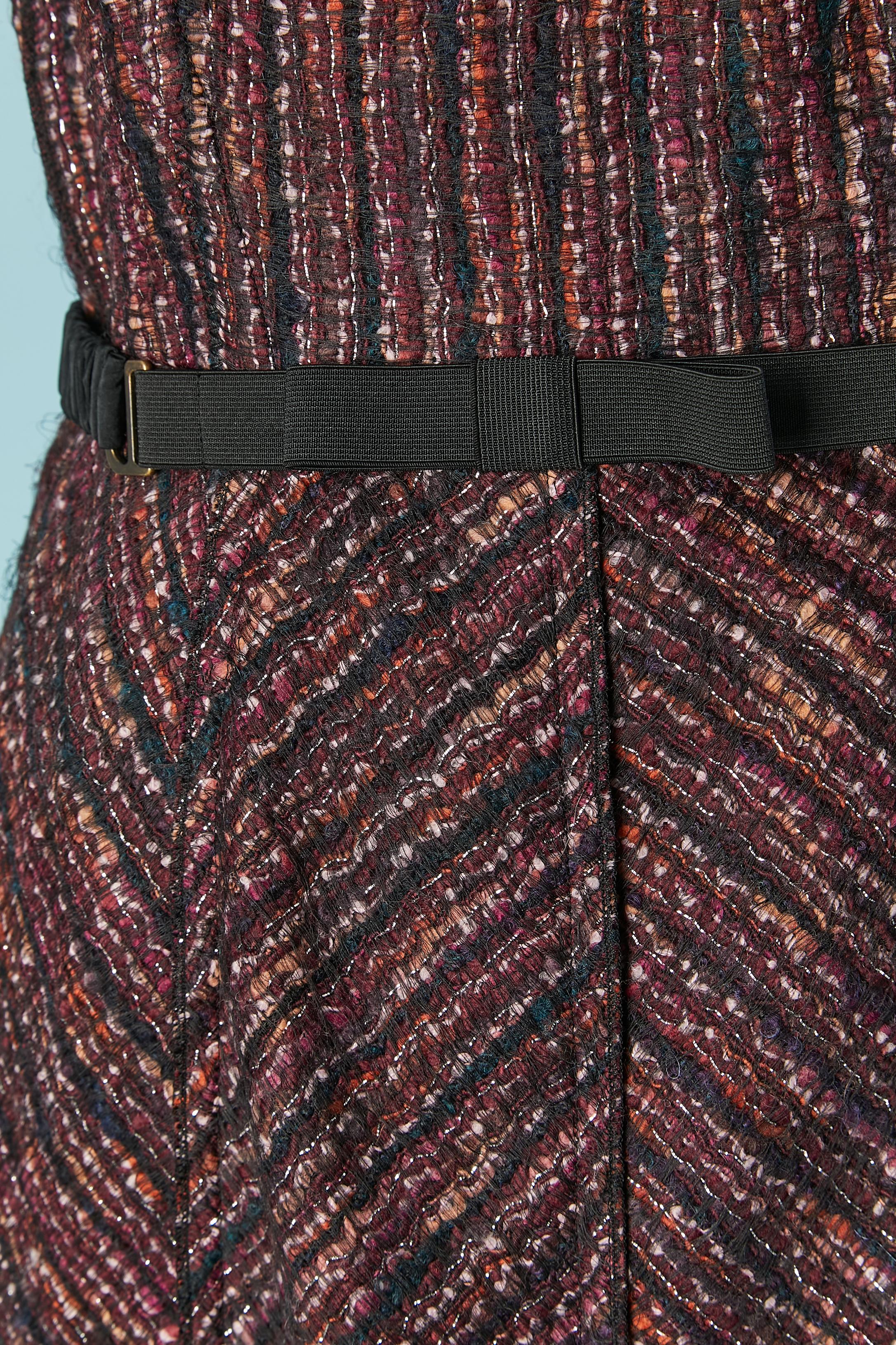 Vestido sin mangas de tweed con cinturón NINA RICCI Negro en venta