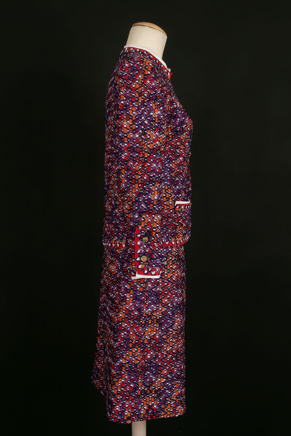 Tweed-Anzug Chanel Haute Couture im Zustand „Gut“ im Angebot in SAINT-OUEN-SUR-SEINE, FR