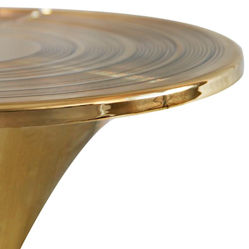 Portuguese Tweeny Side Table in Gold-Plated Brass For Sale