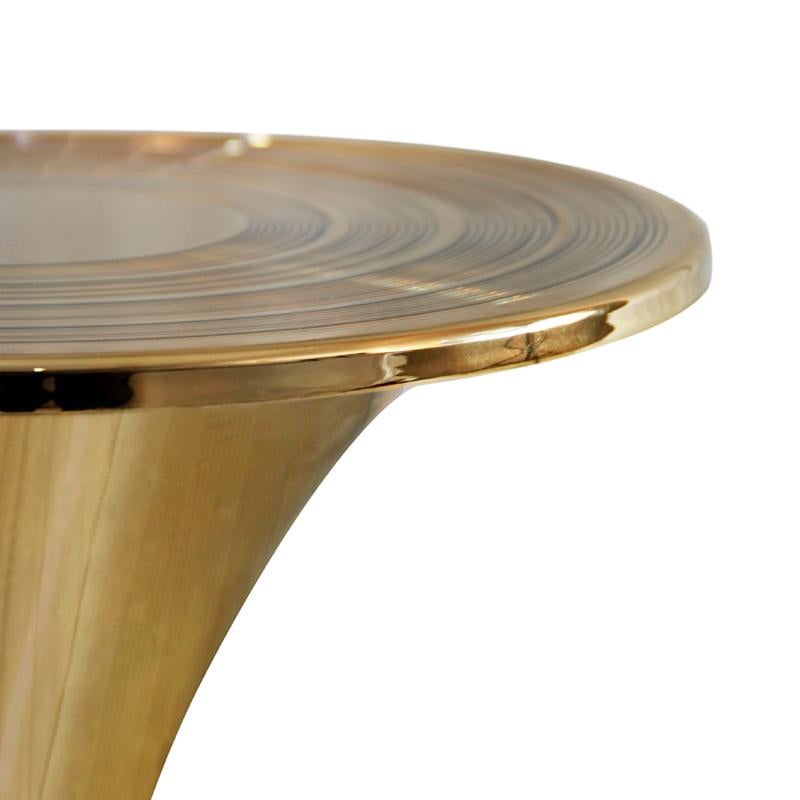 Gilt Tweeny Side Table in Gold-Plated Brass For Sale