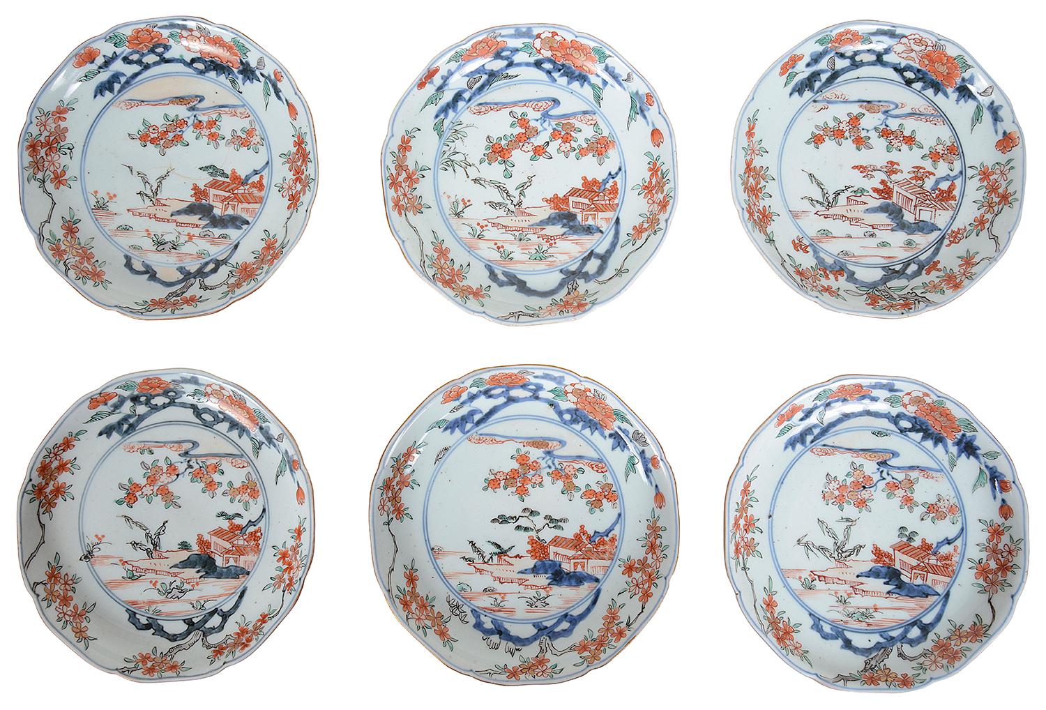 18th Century and Earlier Twelve 18th Century Japanese Imari Plates