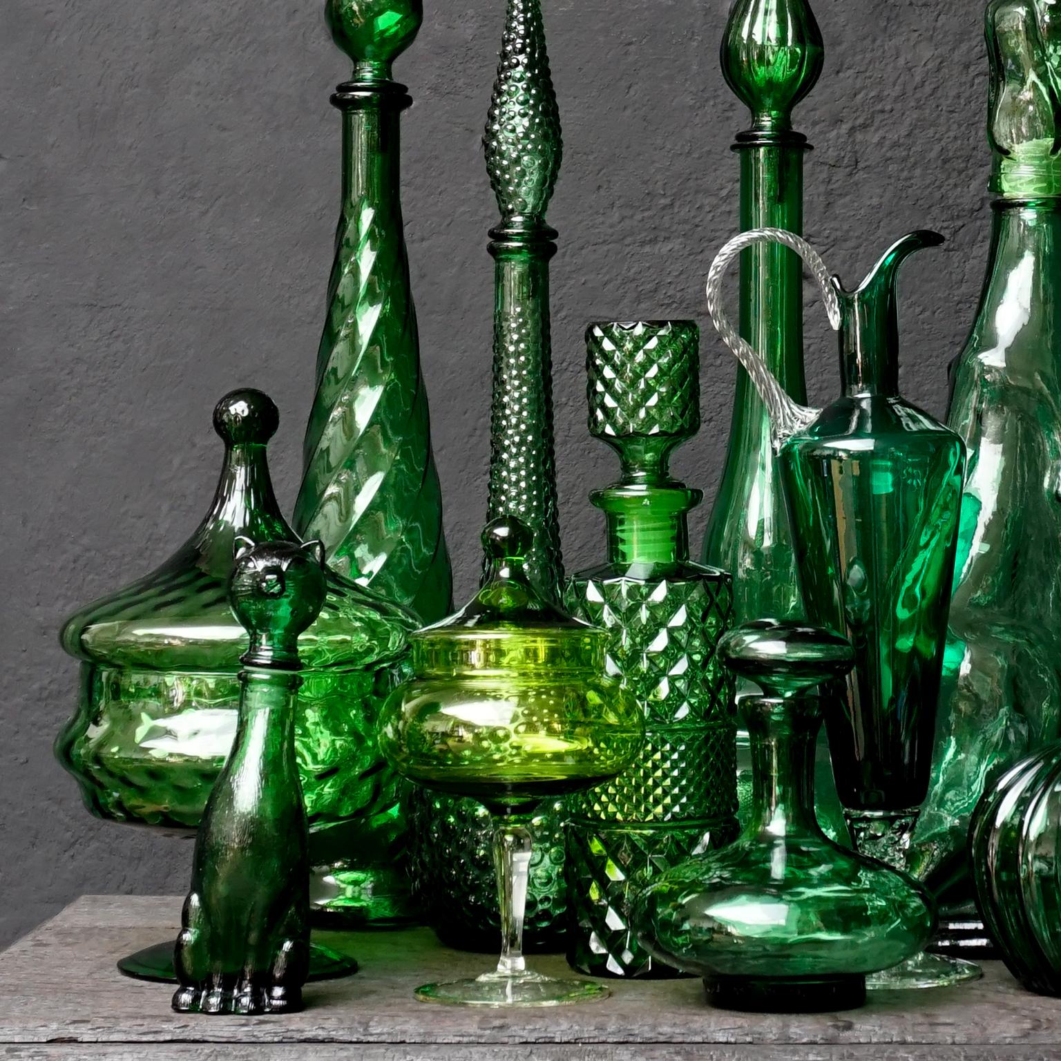 glass bottles green