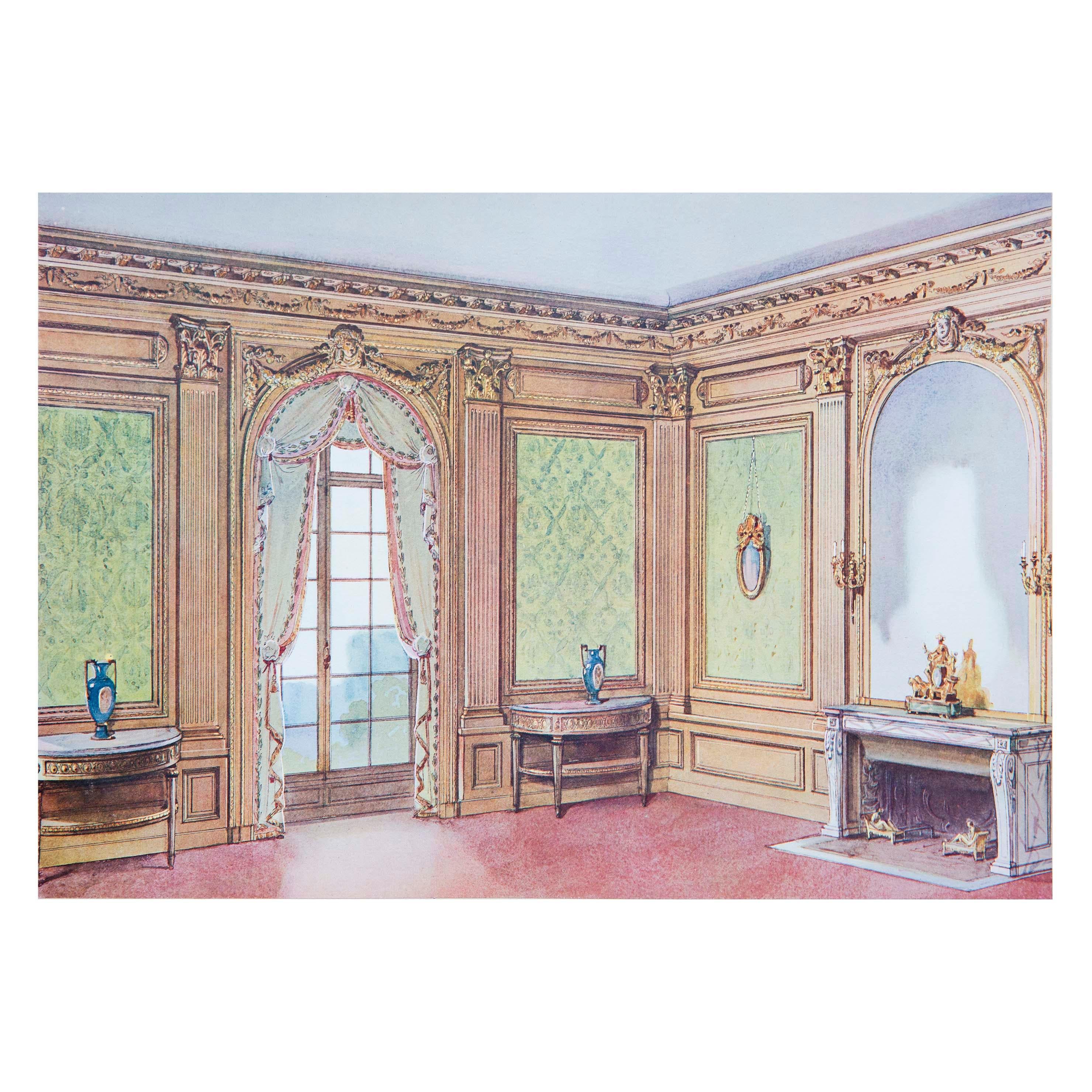 Twelve Antique French Interior Decor Prints 1