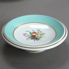 Twelve Antique Old Paris Porcelain Plates & Compotes C1880