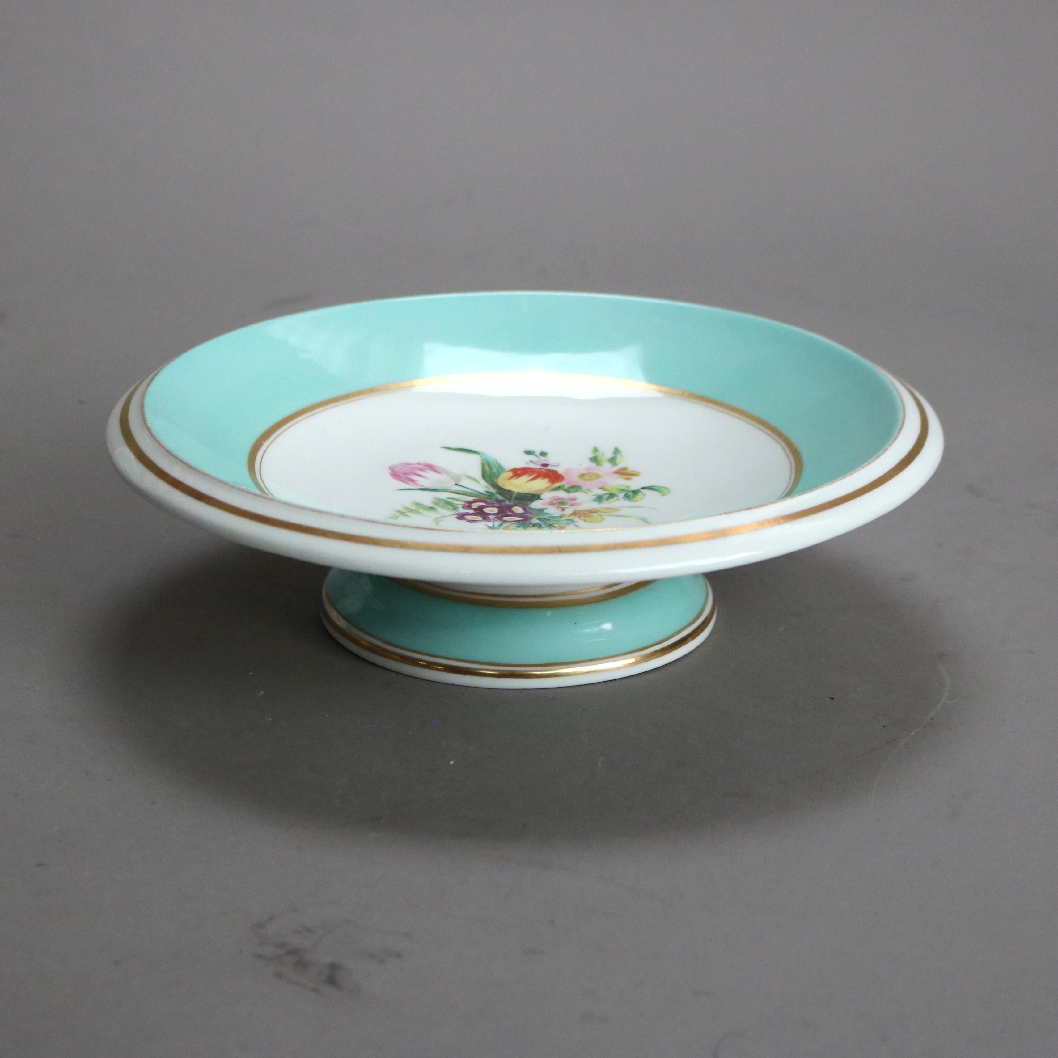 Twelve Antique Old Paris Porcelain Plates & Compotes C1880 In Good Condition In Big Flats, NY