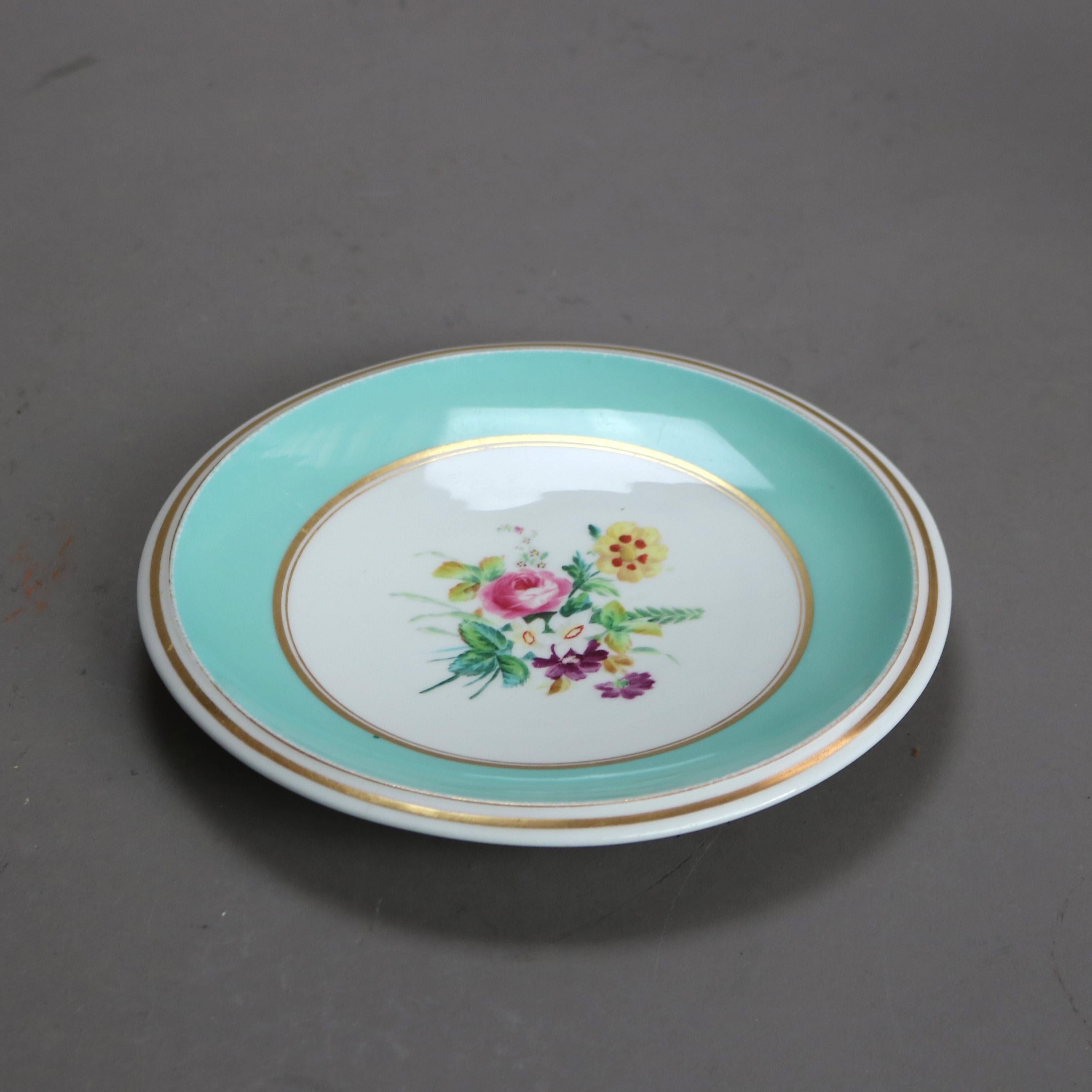 Twelve Antique Old Paris Porcelain Plates & Compotes C1880 1