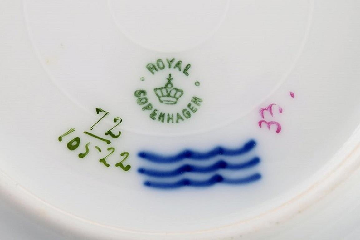 Early 20th Century Twelve Antique Unique Royal Copenhagen Porcelain Plates with Iris Flowers For Sale