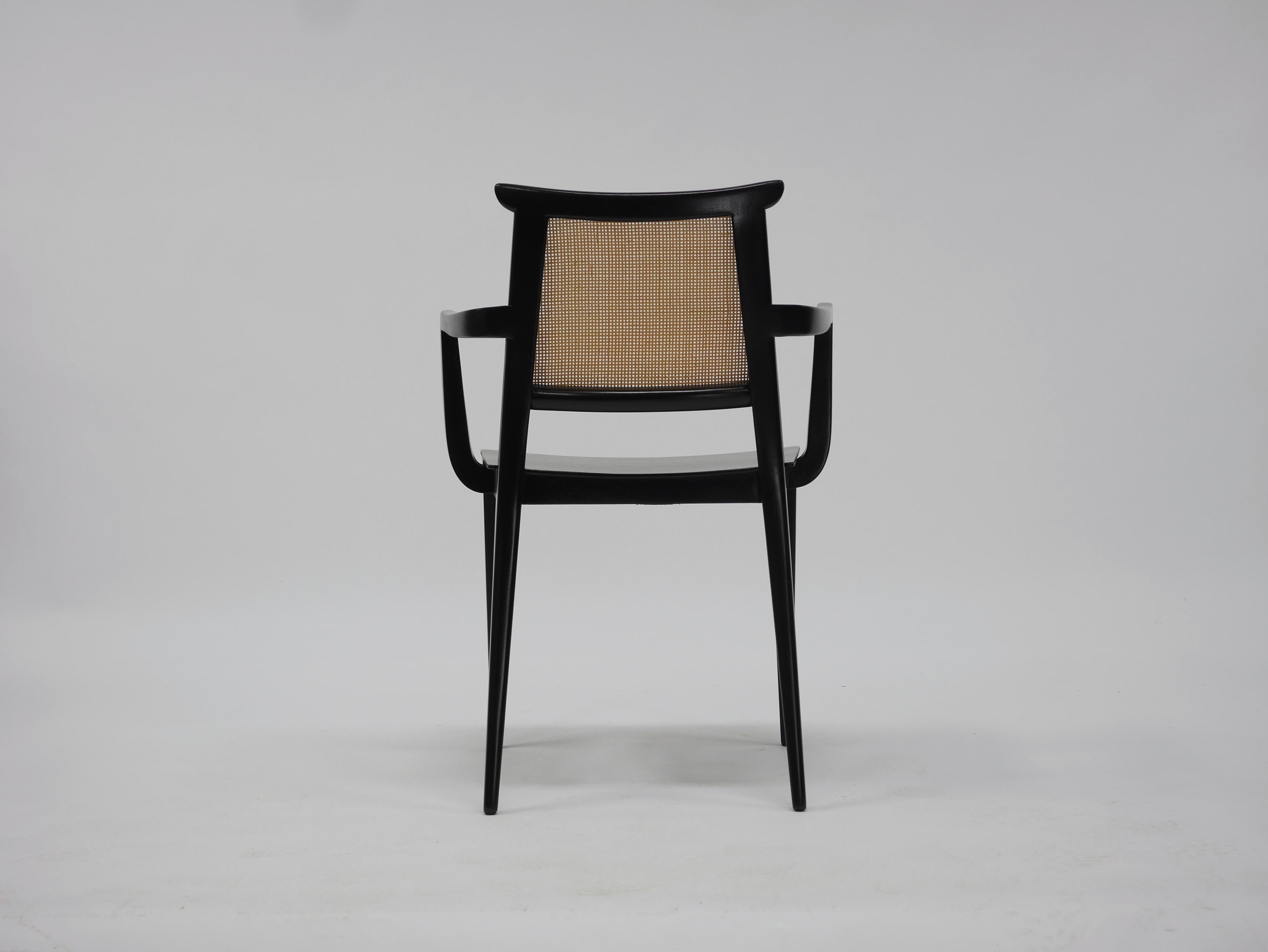 Eight Asian Dining Chairs by Edward Wormley for Dunbar 4