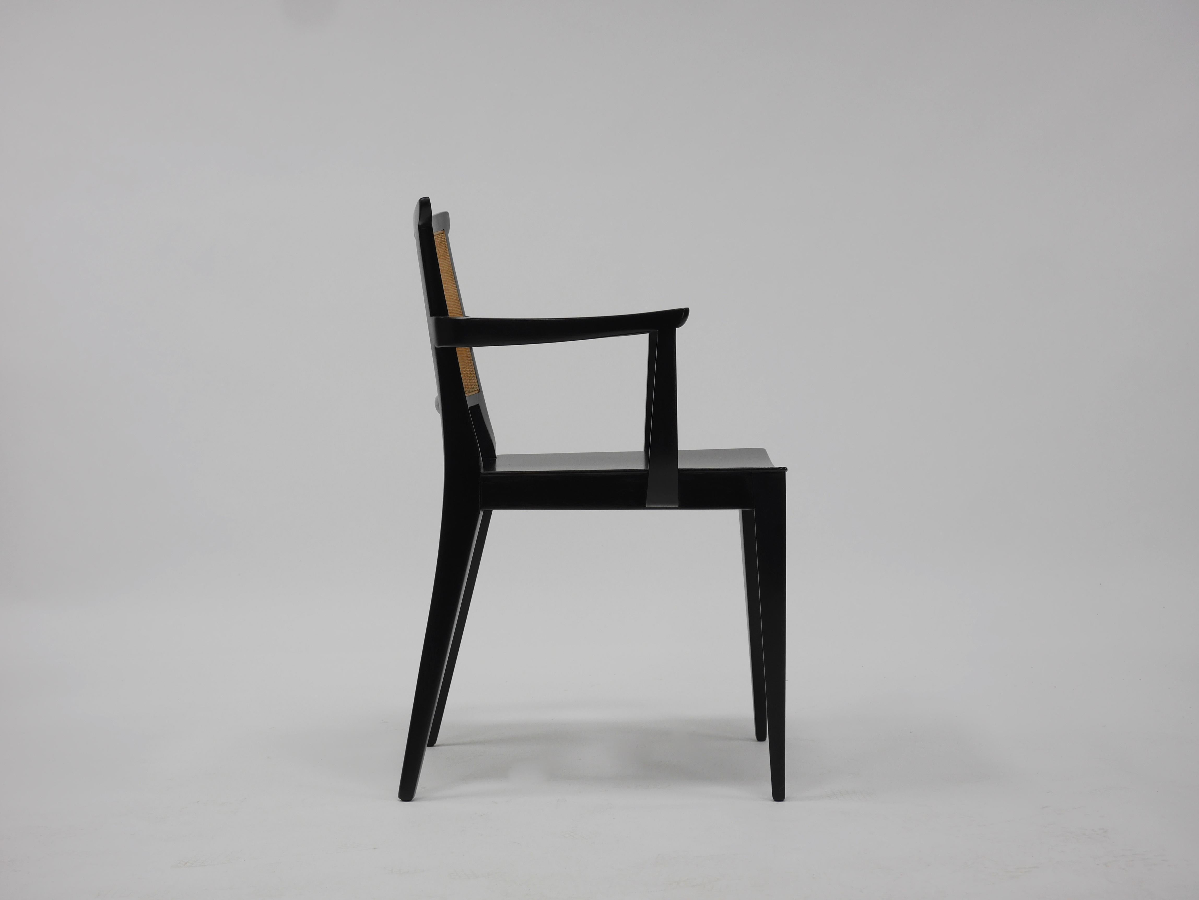 Eight Asian Dining Chairs by Edward Wormley for Dunbar 3