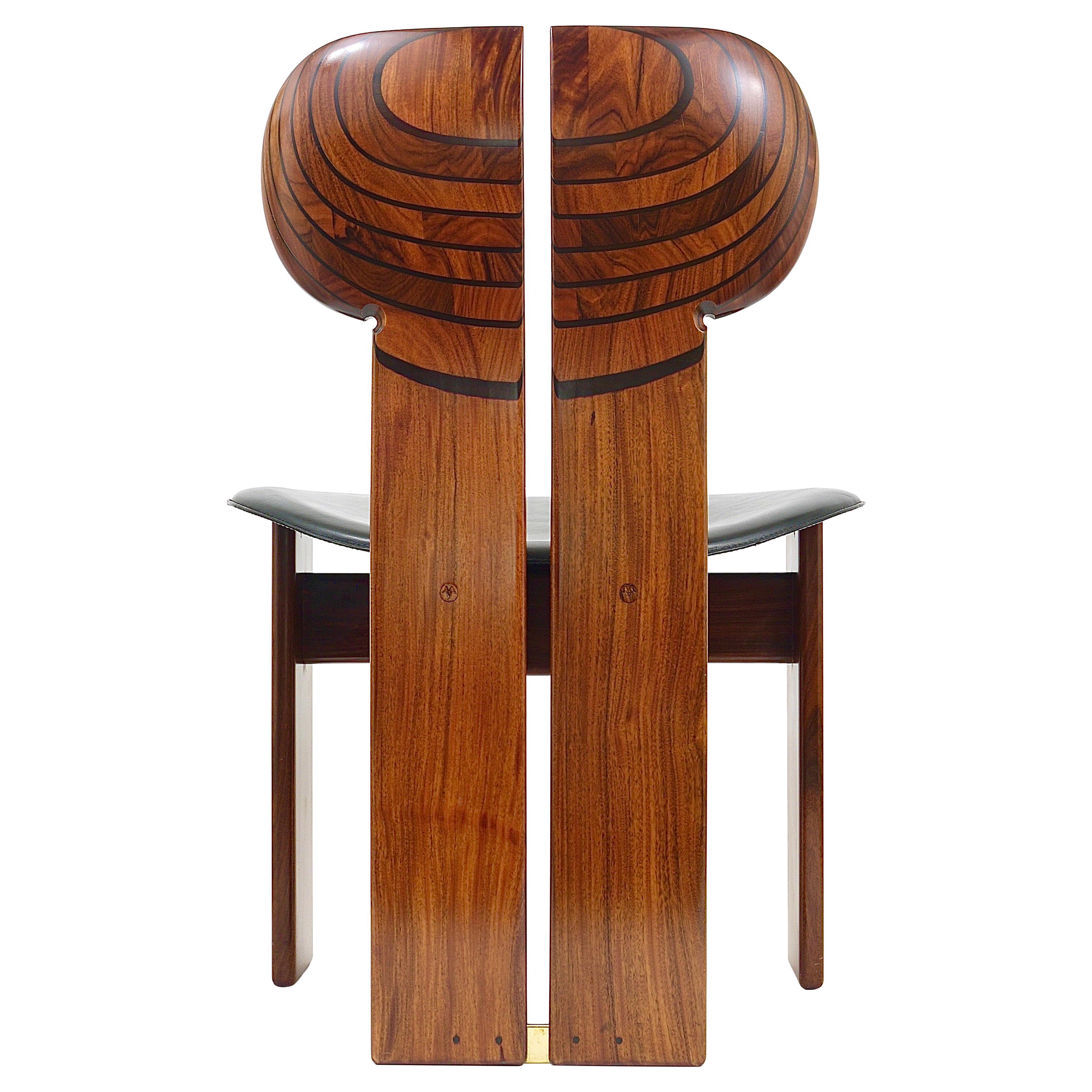 Twelve Aura 
Tobia Scarpa Rosewood Africa Chairs, Artona, Maxalto, Italy, 1970s