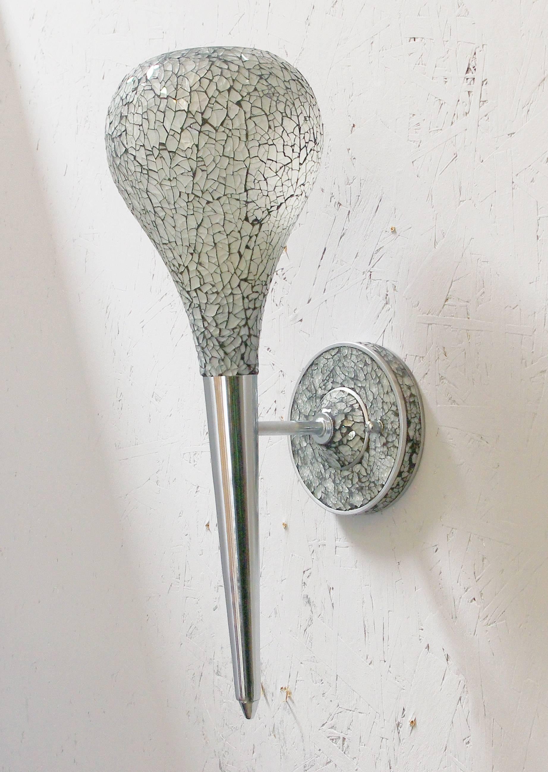 Hand-Crafted Twelve Crackled Torchère Sconces FINAL CLEARANCE SALE