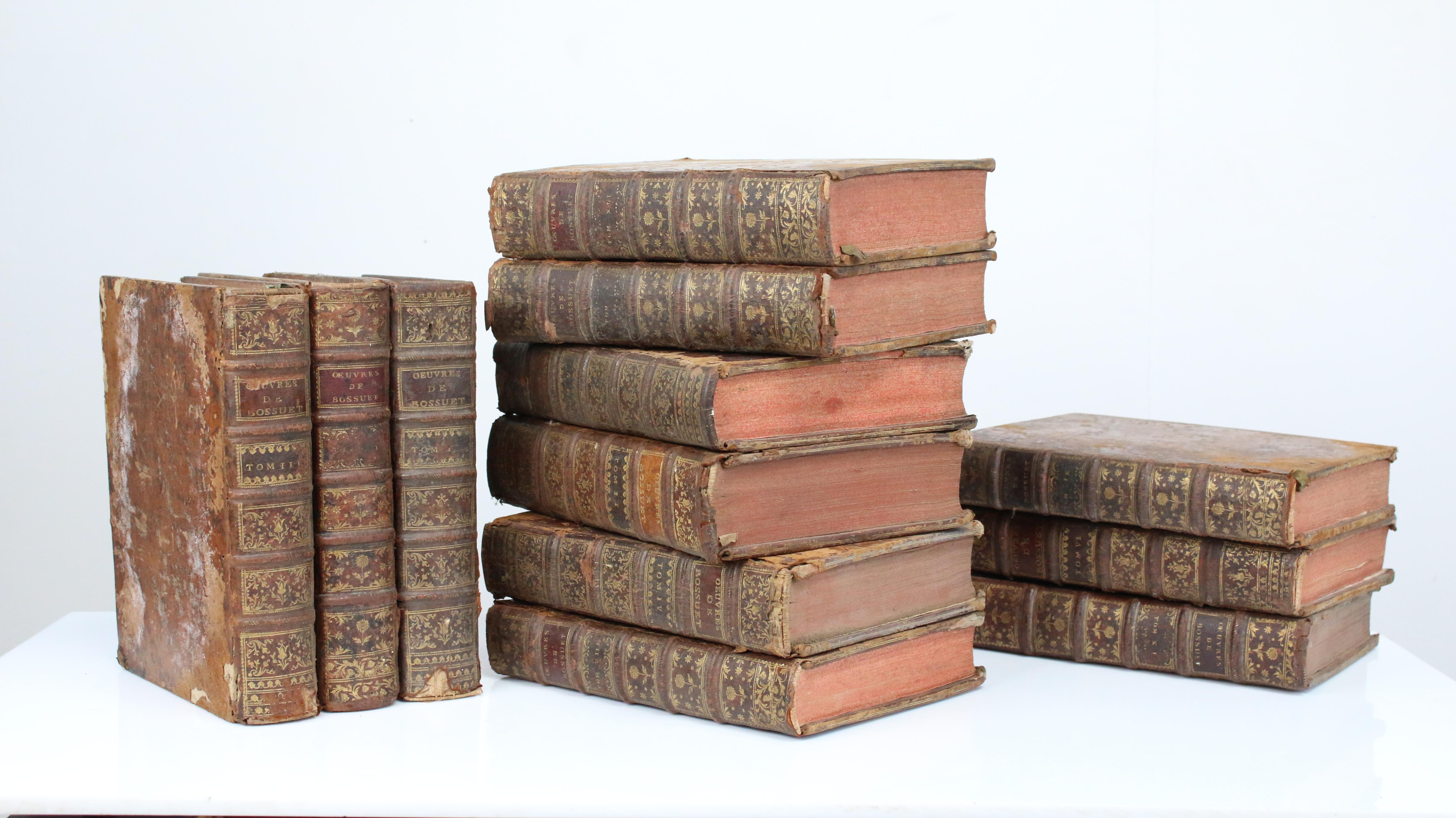 Twelve Decorative Uniformly Bound 18th Century French Antique Display Books 2