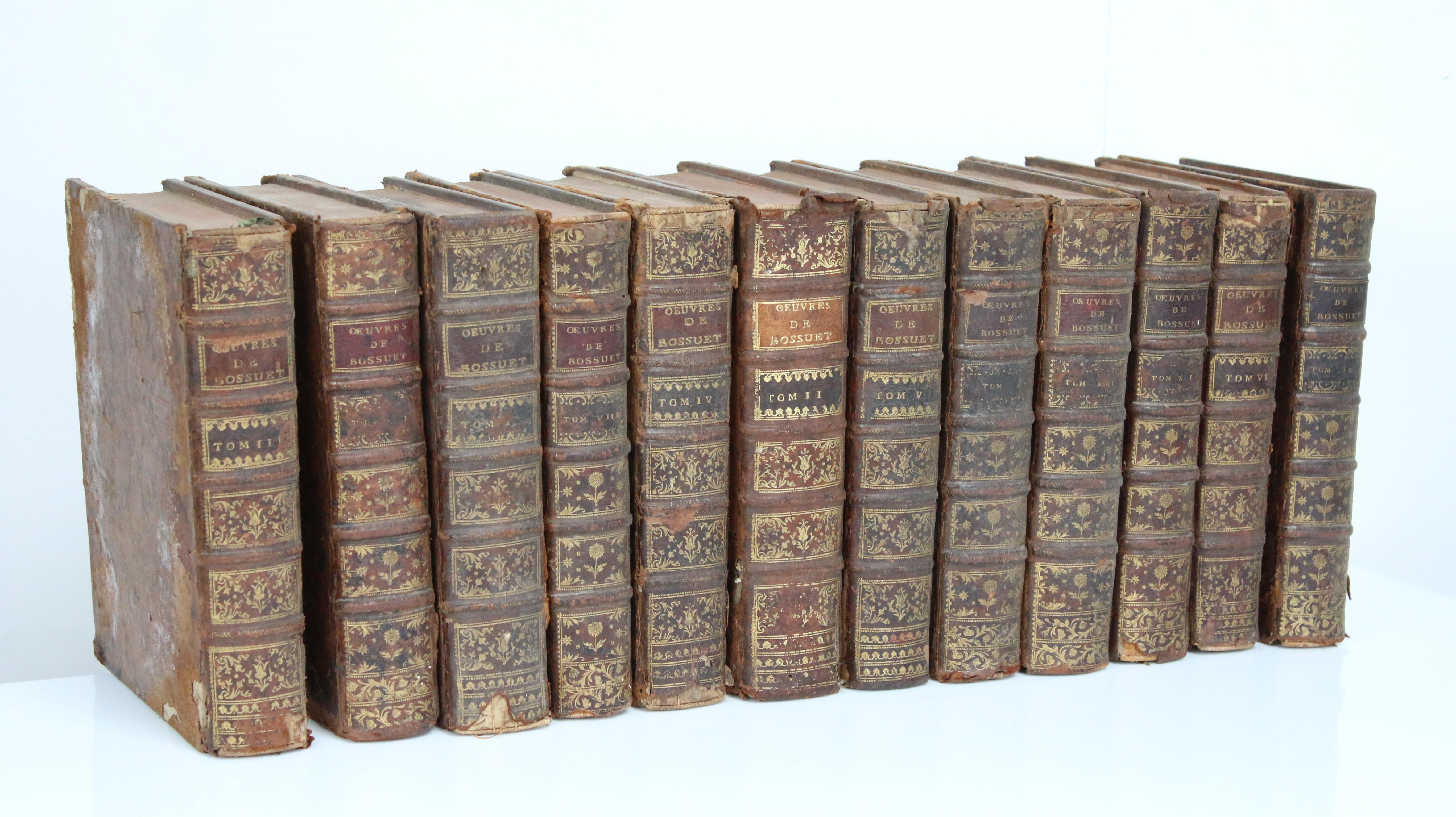 Twelve Decorative Uniformly Bound 18th Century French Antique Display Books 6