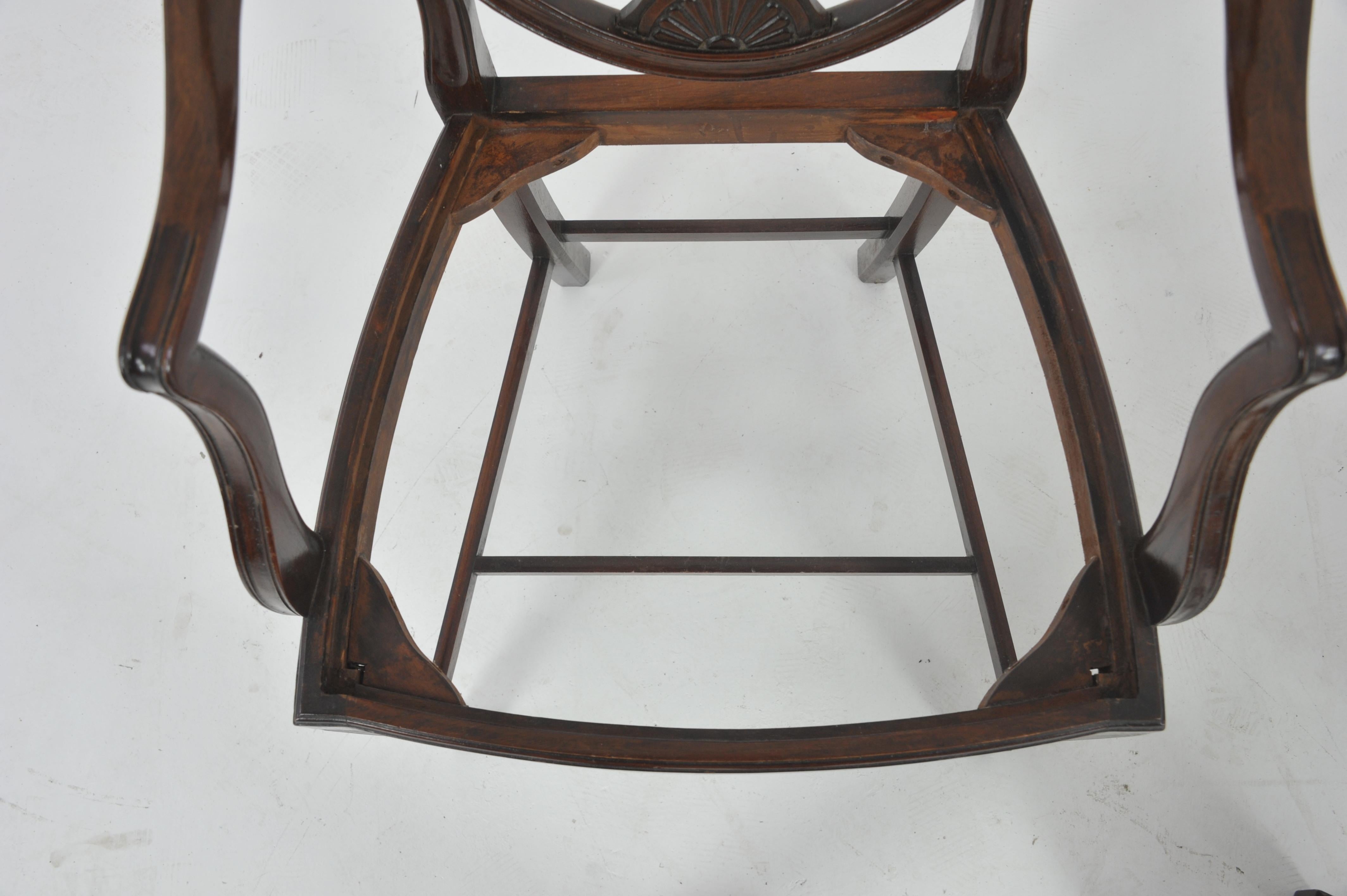Twelve Dining Chairs, Antique Dining Chairs, Hepplewhite Chairs, Walnut, B1071 3