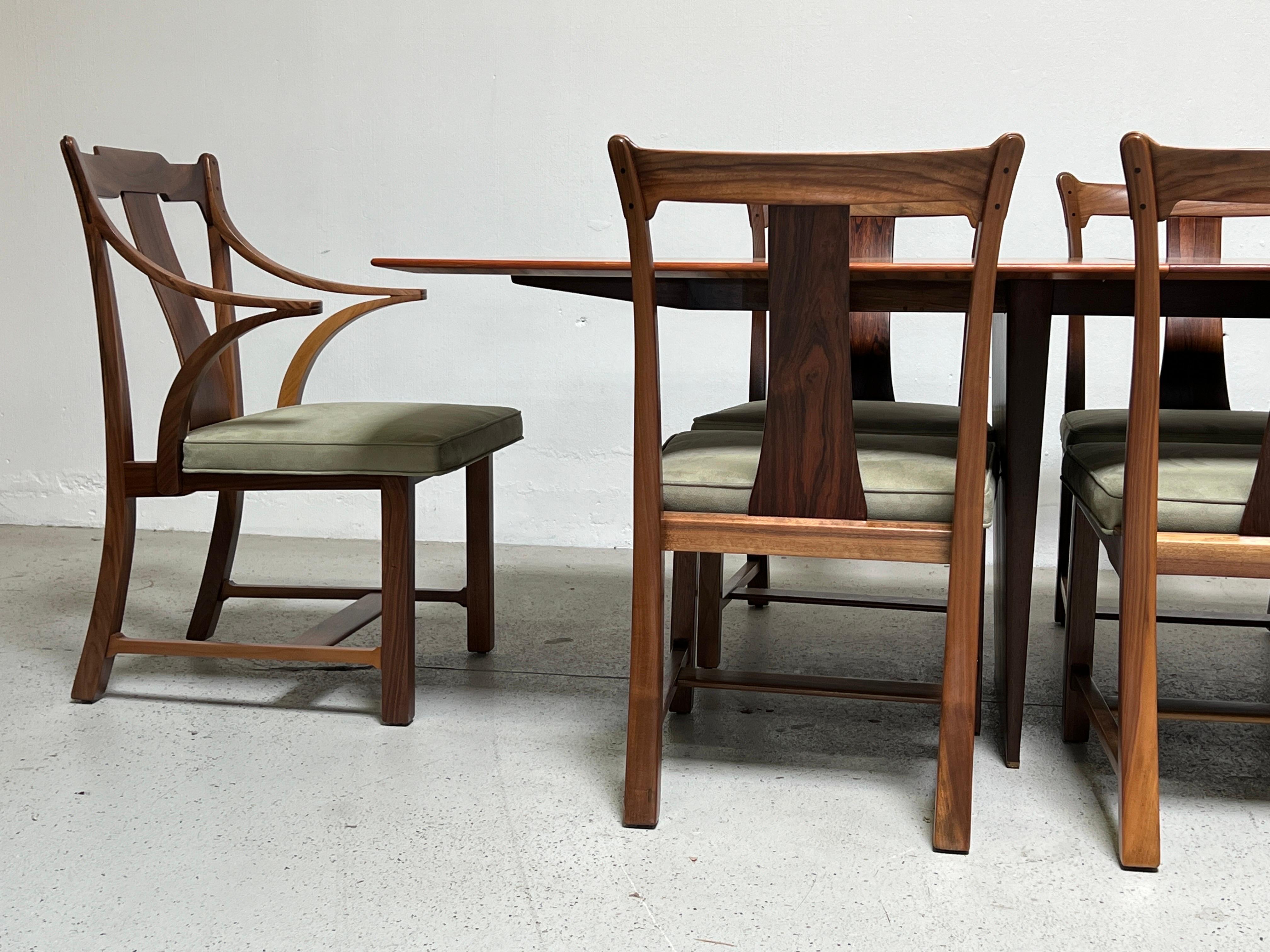 Twelve Dunbar Greene & Greene Dining Chairs by Edward Wormley For Sale 1