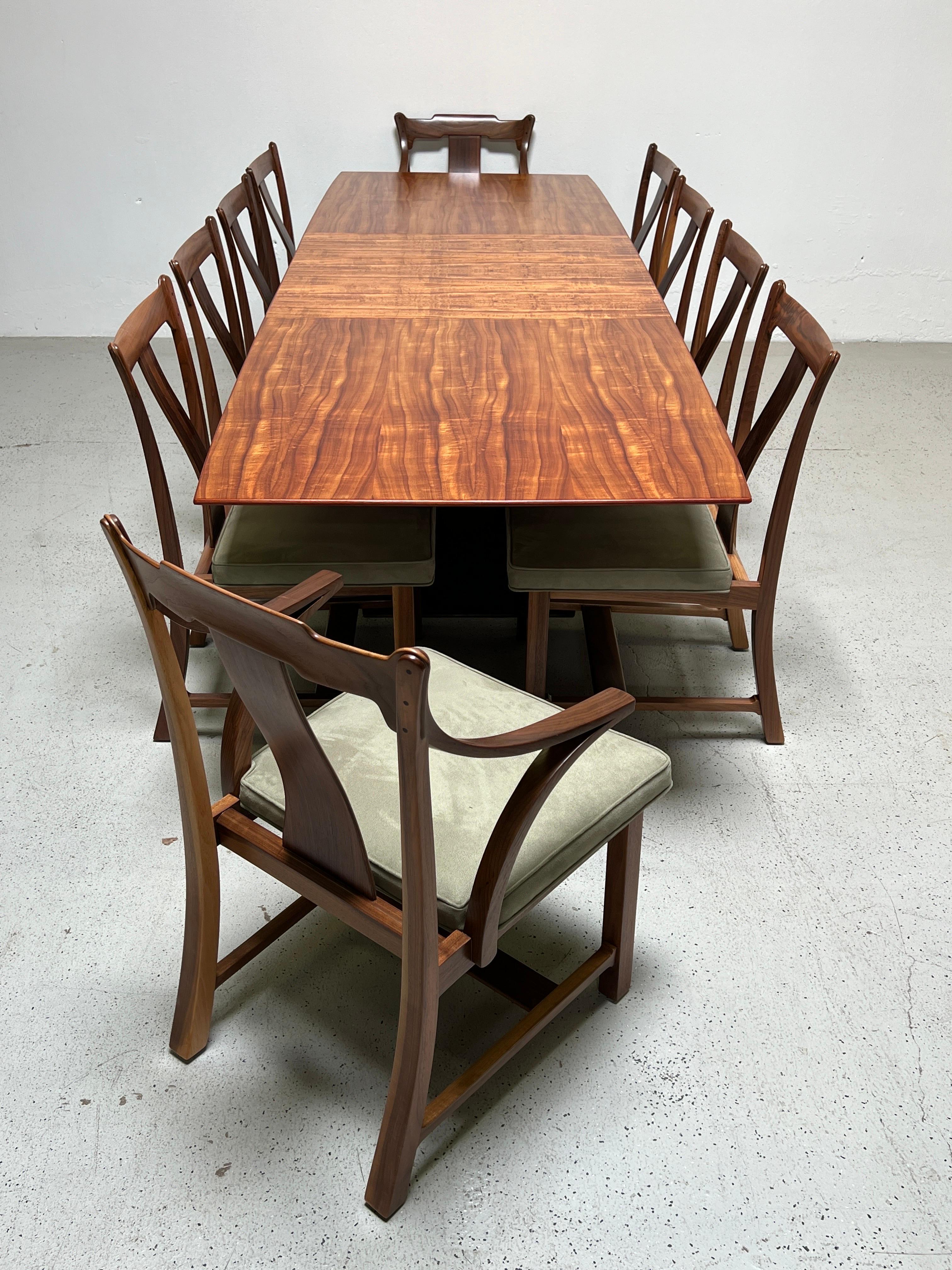 Twelve Dunbar Greene & Greene Dining Chairs by Edward Wormley For Sale 2