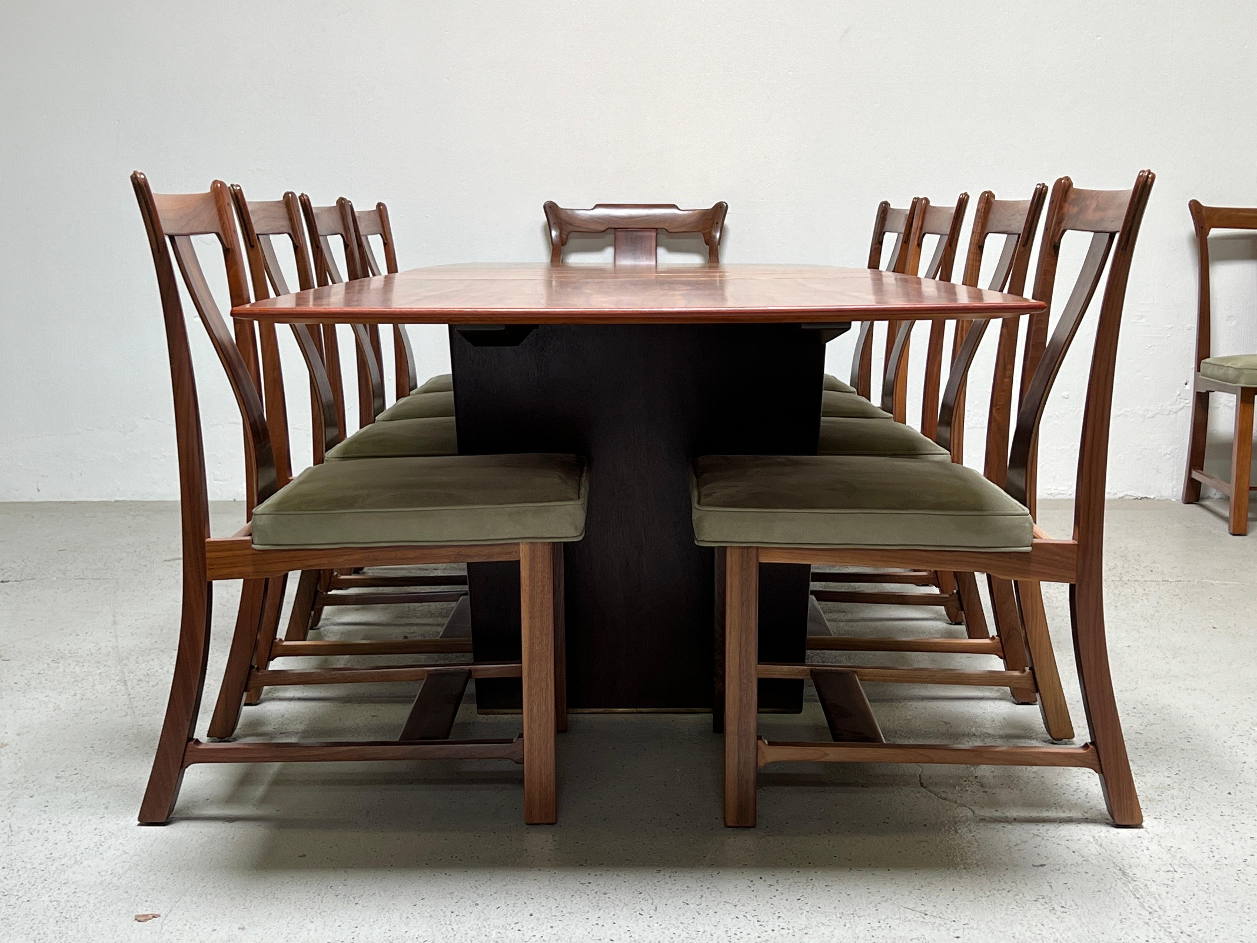 Twelve Dunbar Greene & Greene Dining Chairs by Edward Wormley For Sale 3