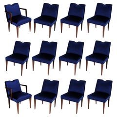 Retro Twelve Edward Wormley Dining Chairs by Dunbar, Restored