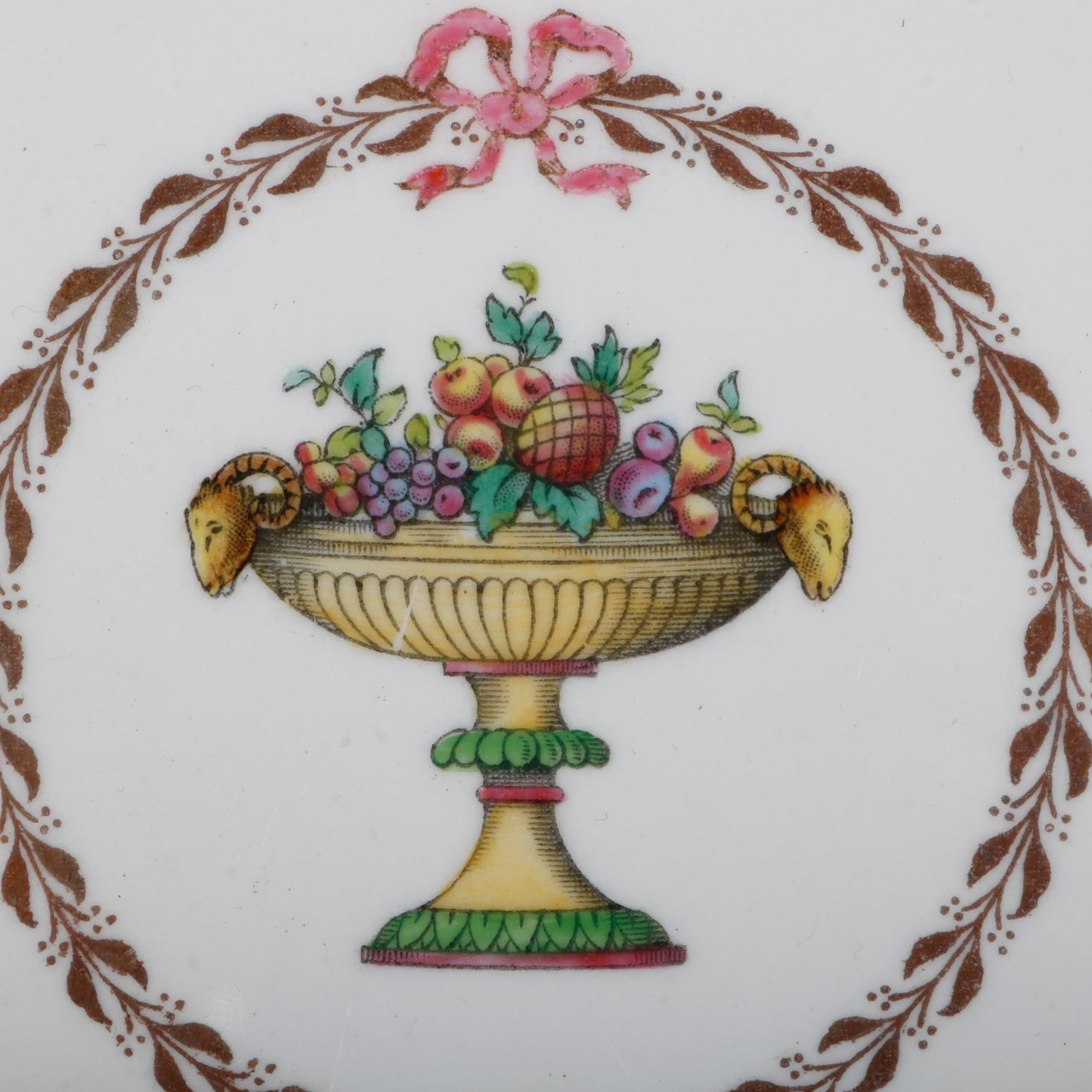 Fired Twelve English Copeland Spode Neoclassical Porcelain Luncheon Plates