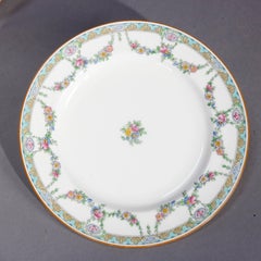 Zwölf englische Mintons Fine China Floral Girlande Porzellan Speiseteller