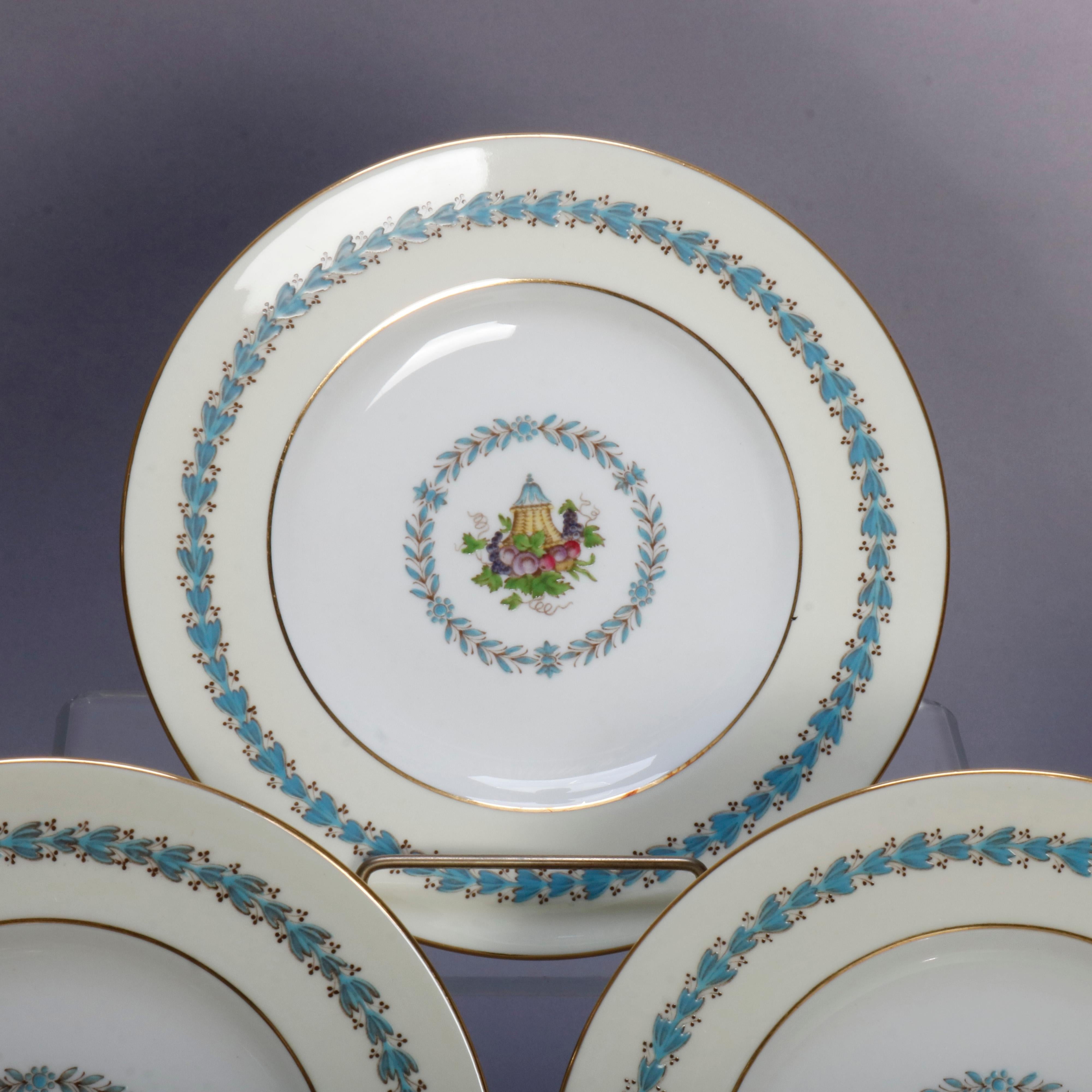 Porcelain Twelve English Wedgwood Appledore Fine China Salad Plates Pattern W3257